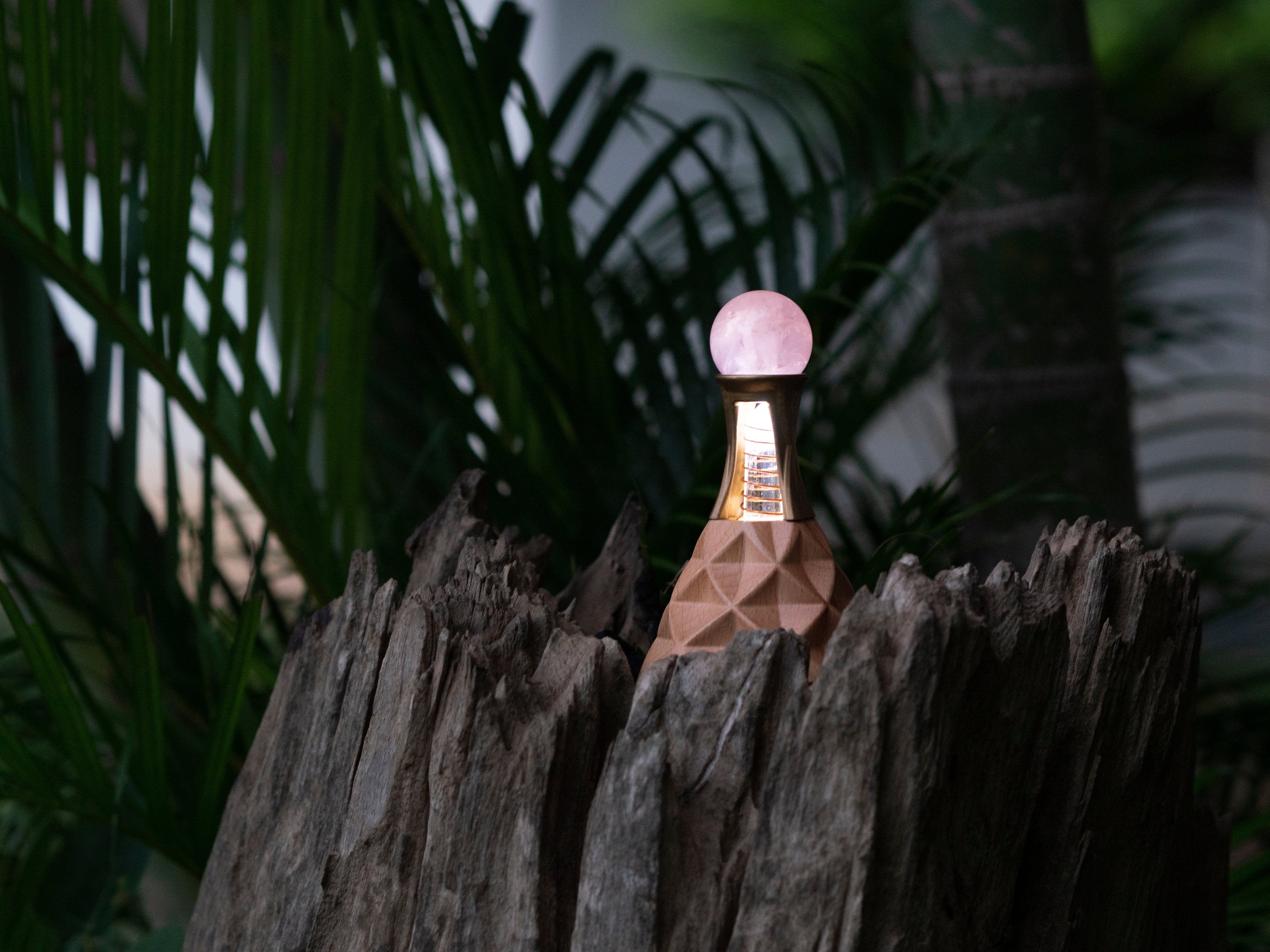Living Crystal - Wood Base