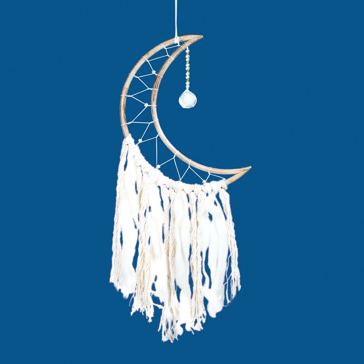 Small White Moon Dreamcatcher