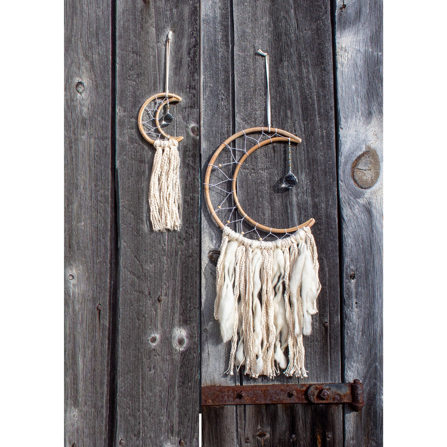 Small White Moon Dreamcatcher