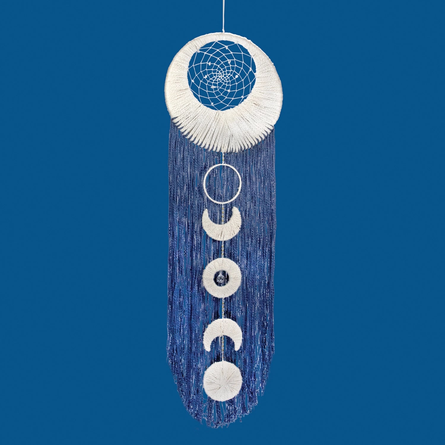 Lunar Cycle Blue Dreamcatcher