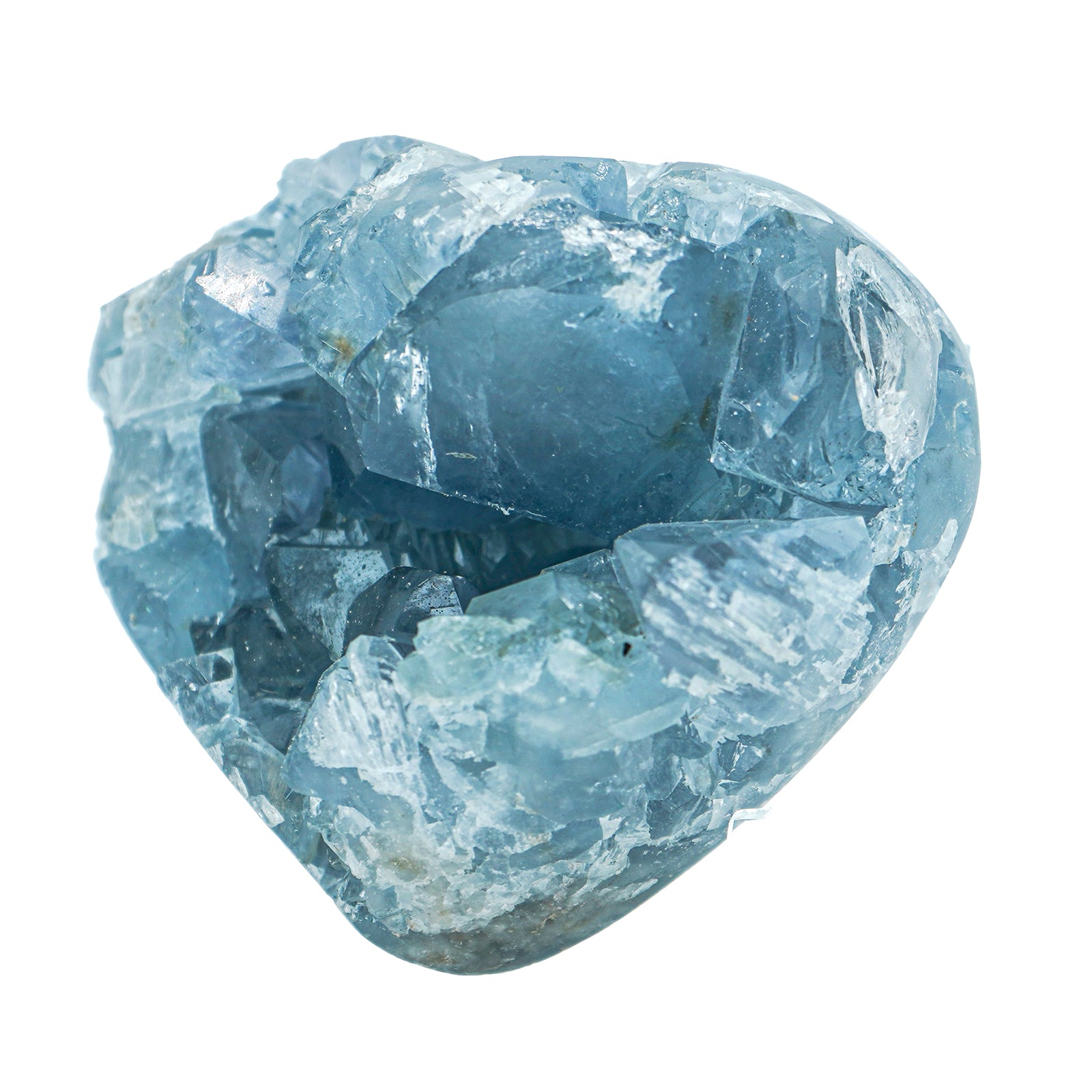 BLUE CELESTITE HEART