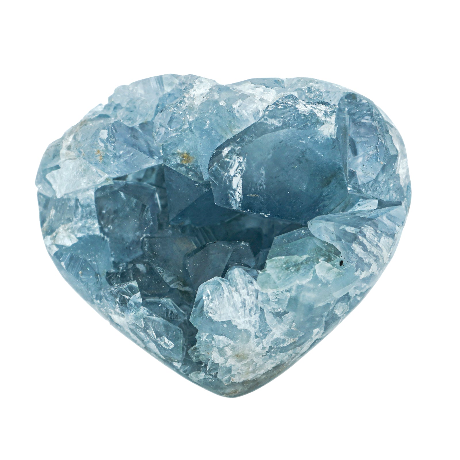 BLUE CELESTITE HEART