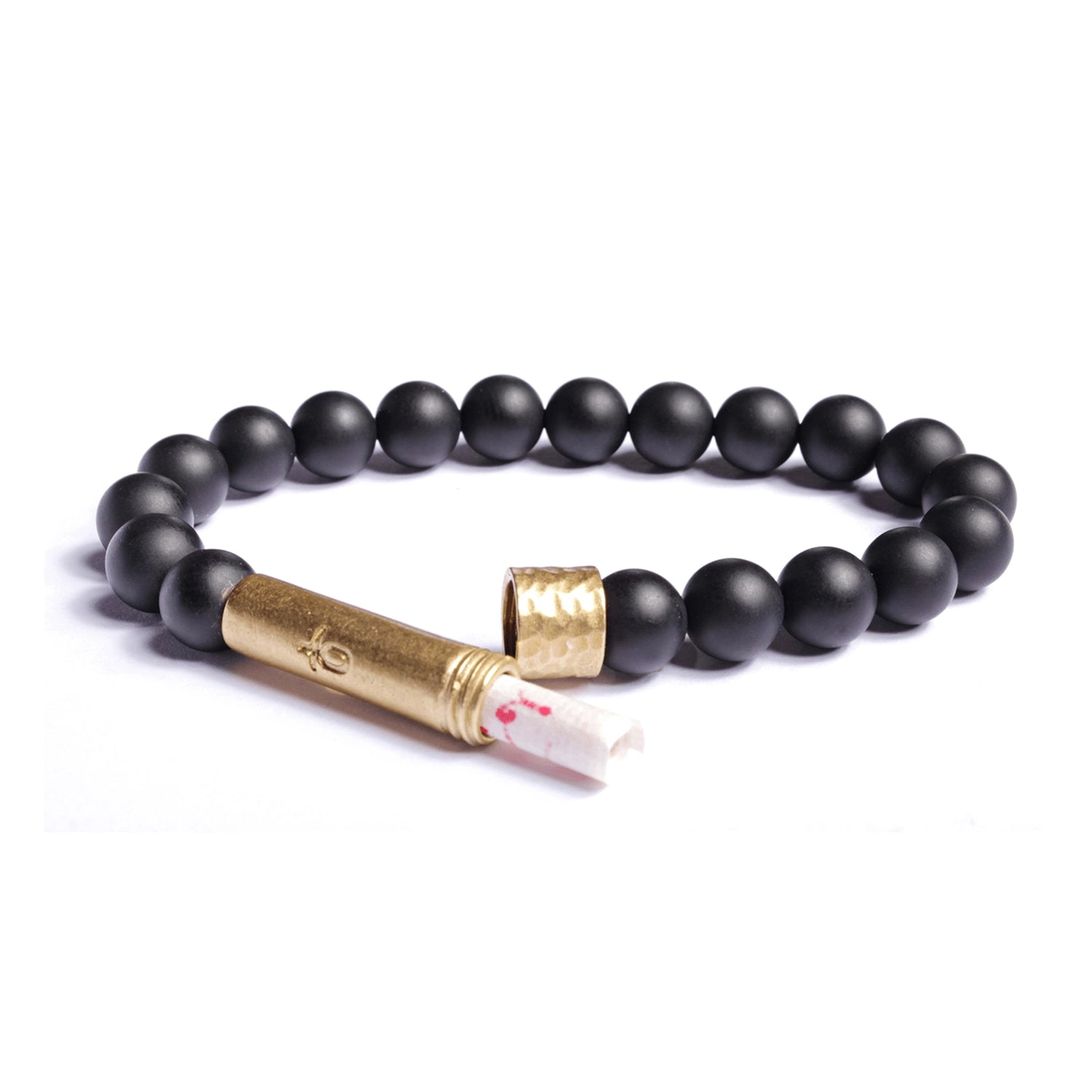 MATTE BLACK ONYX INTENTION BRACELET - LARGE