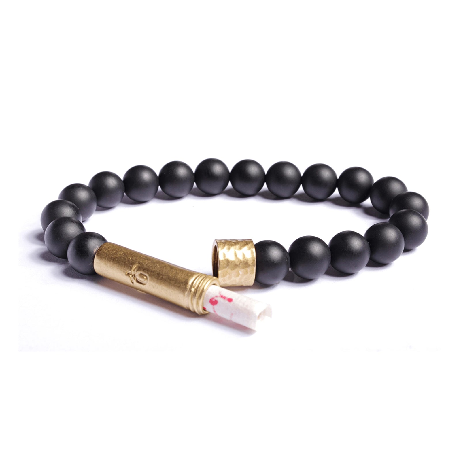 MATTE BLACK ONYX INTENTION BRACELET - LARGE