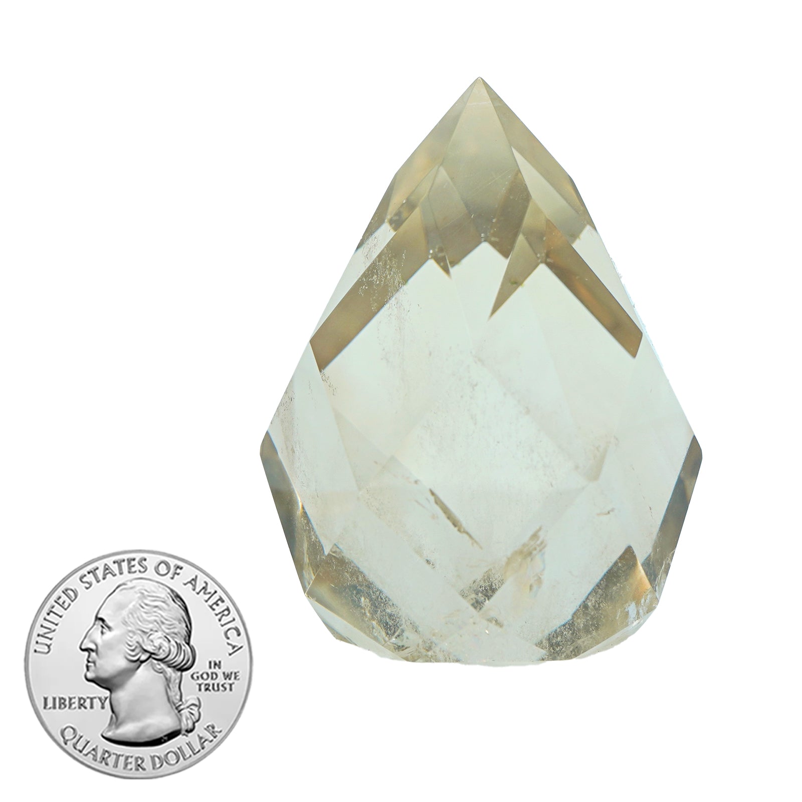 CITRINE FACETED DROP
