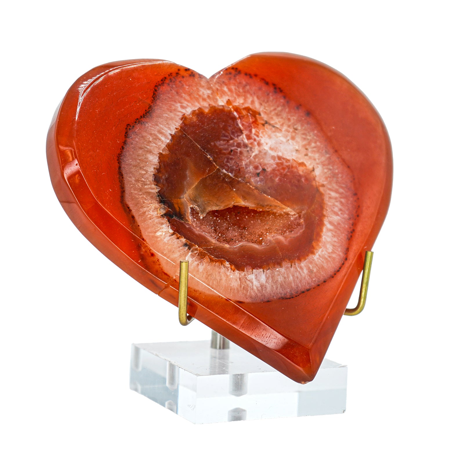 CARNELIAN DRUZY HEART