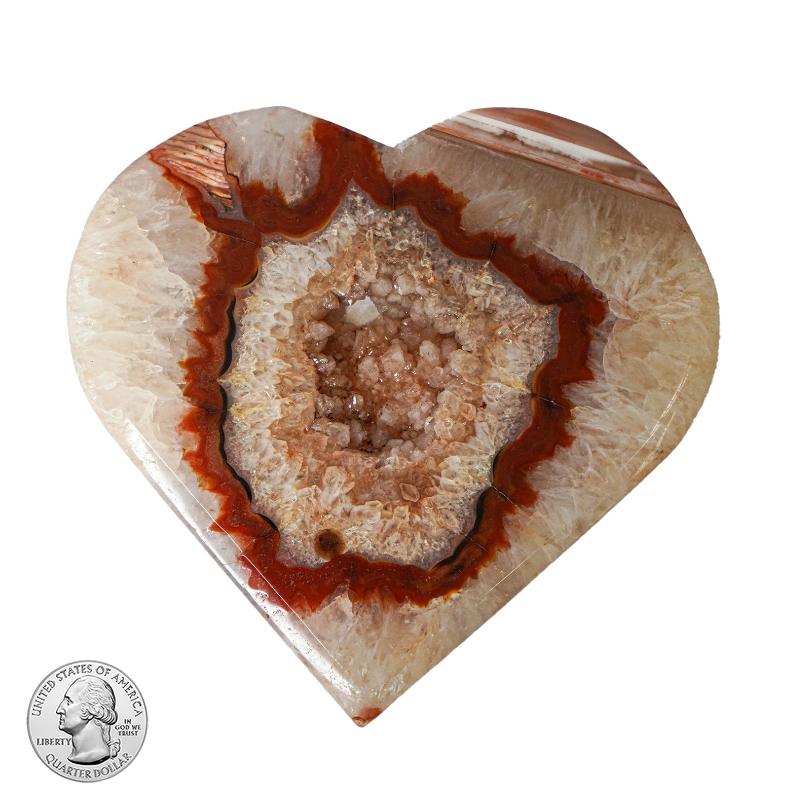 CARNELIAN GEODY HEART