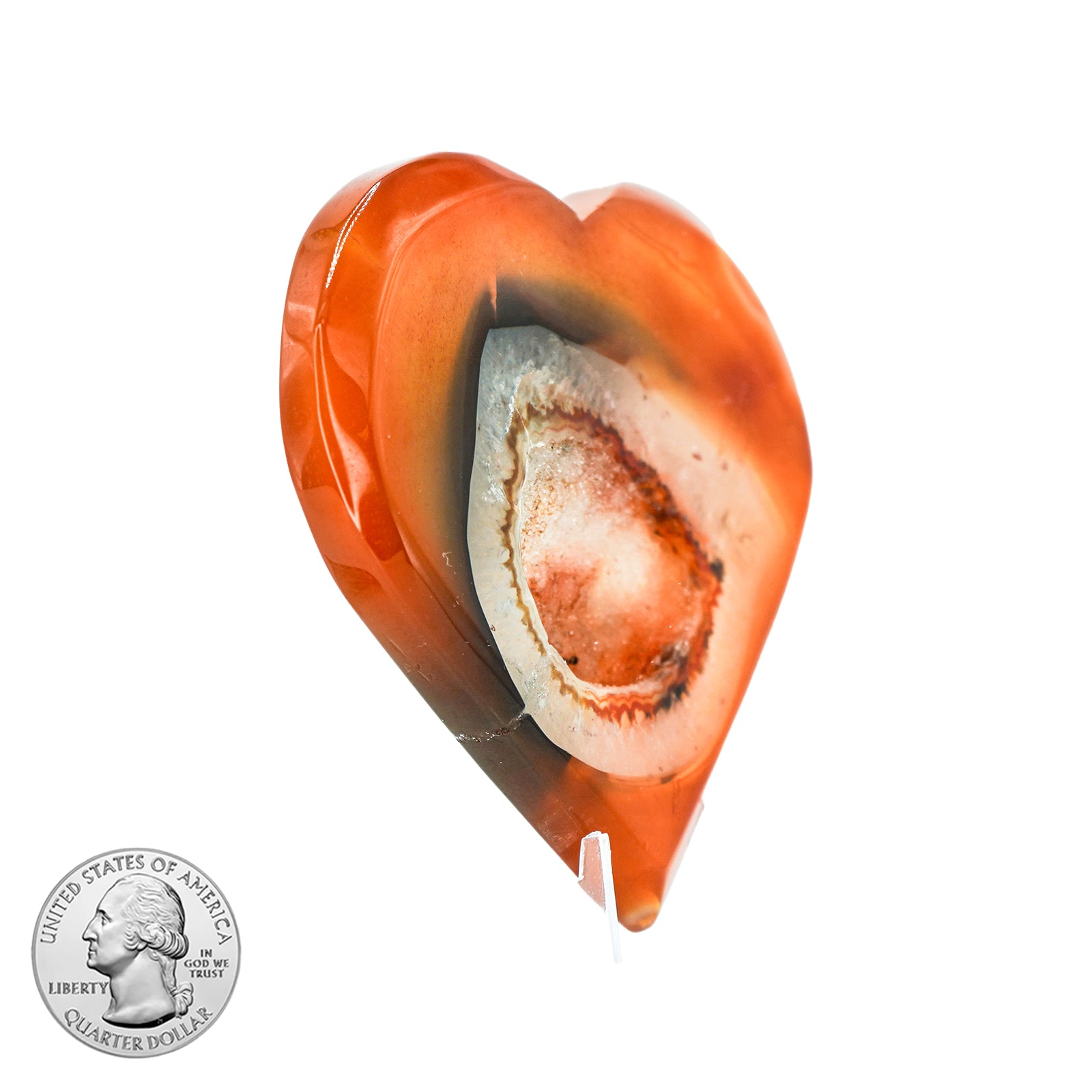 CARNELIAN DRUZY HEART