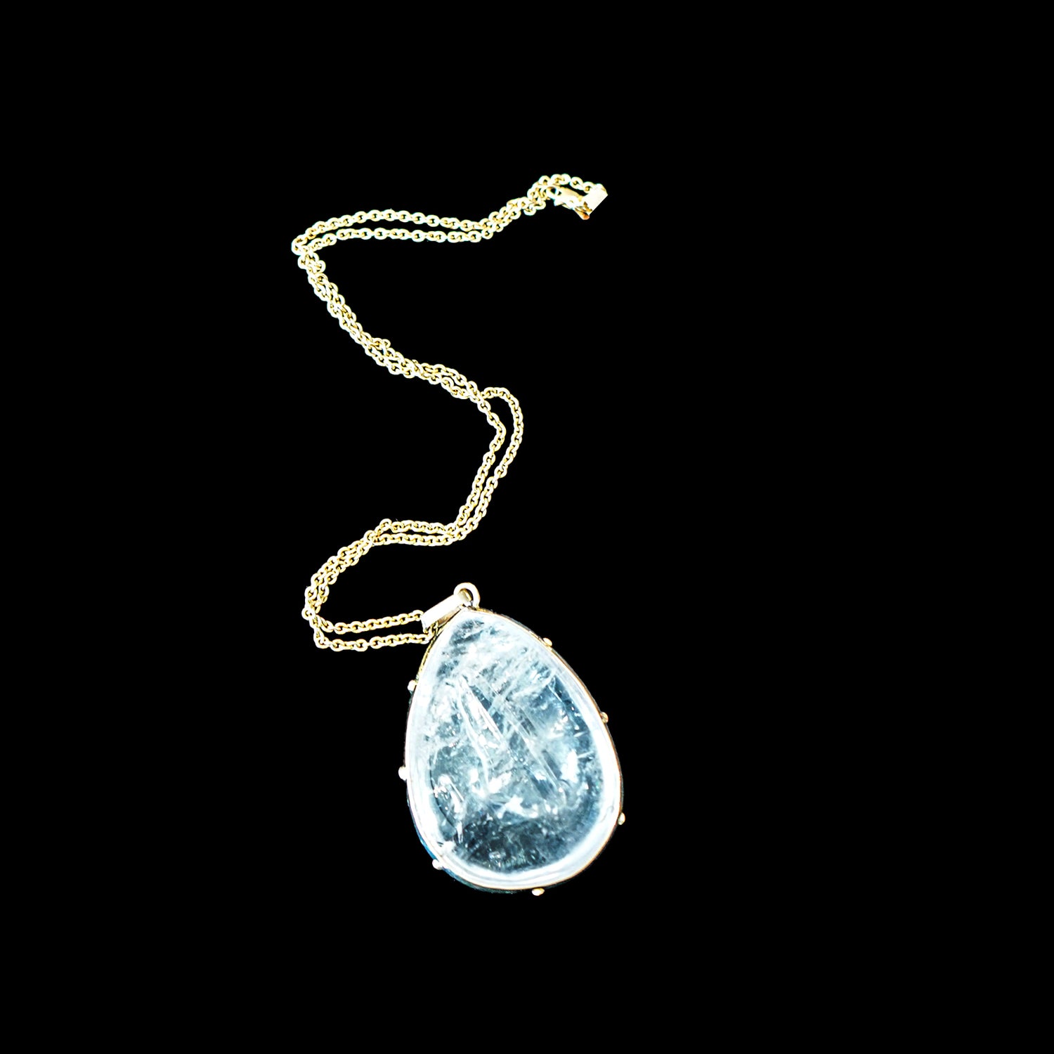 CLEAR QUARTZ ENHYDRO NECKLACE