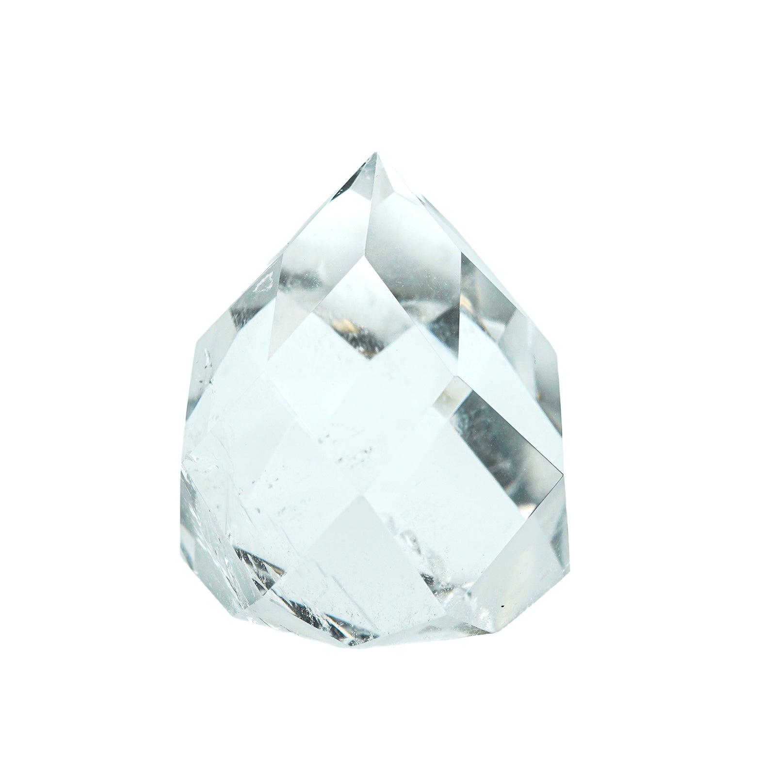 CLEAR QUARTZ FACETED DROP