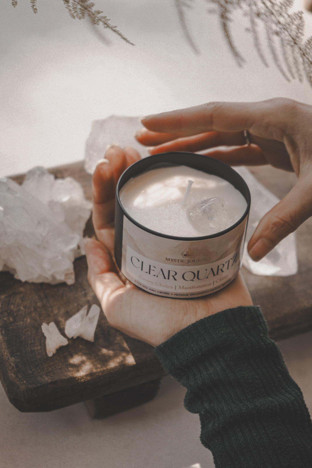 CLEAR QUARTZ CANDLE 8oz