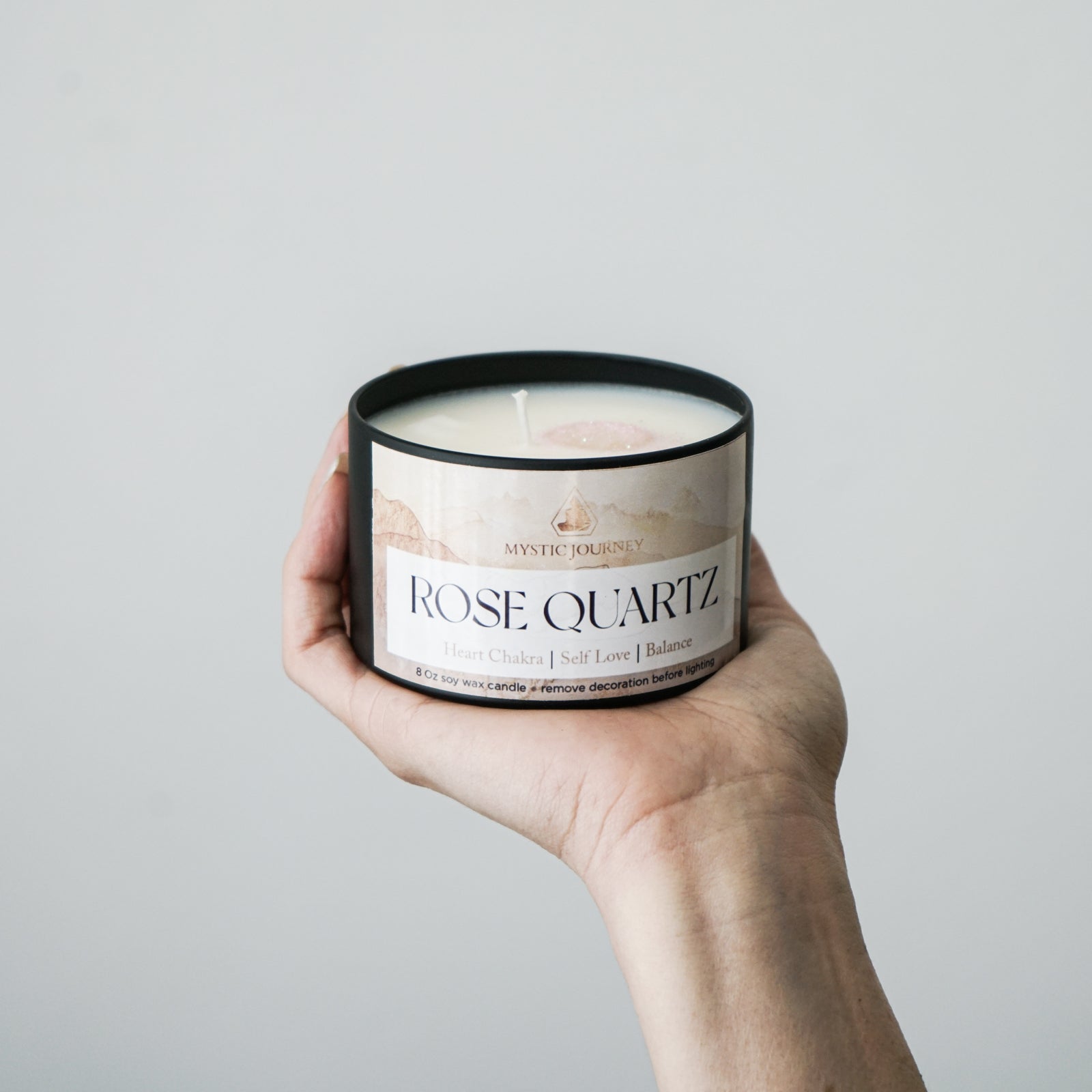 ROSE QUARTZ CANDLE (8Oz)