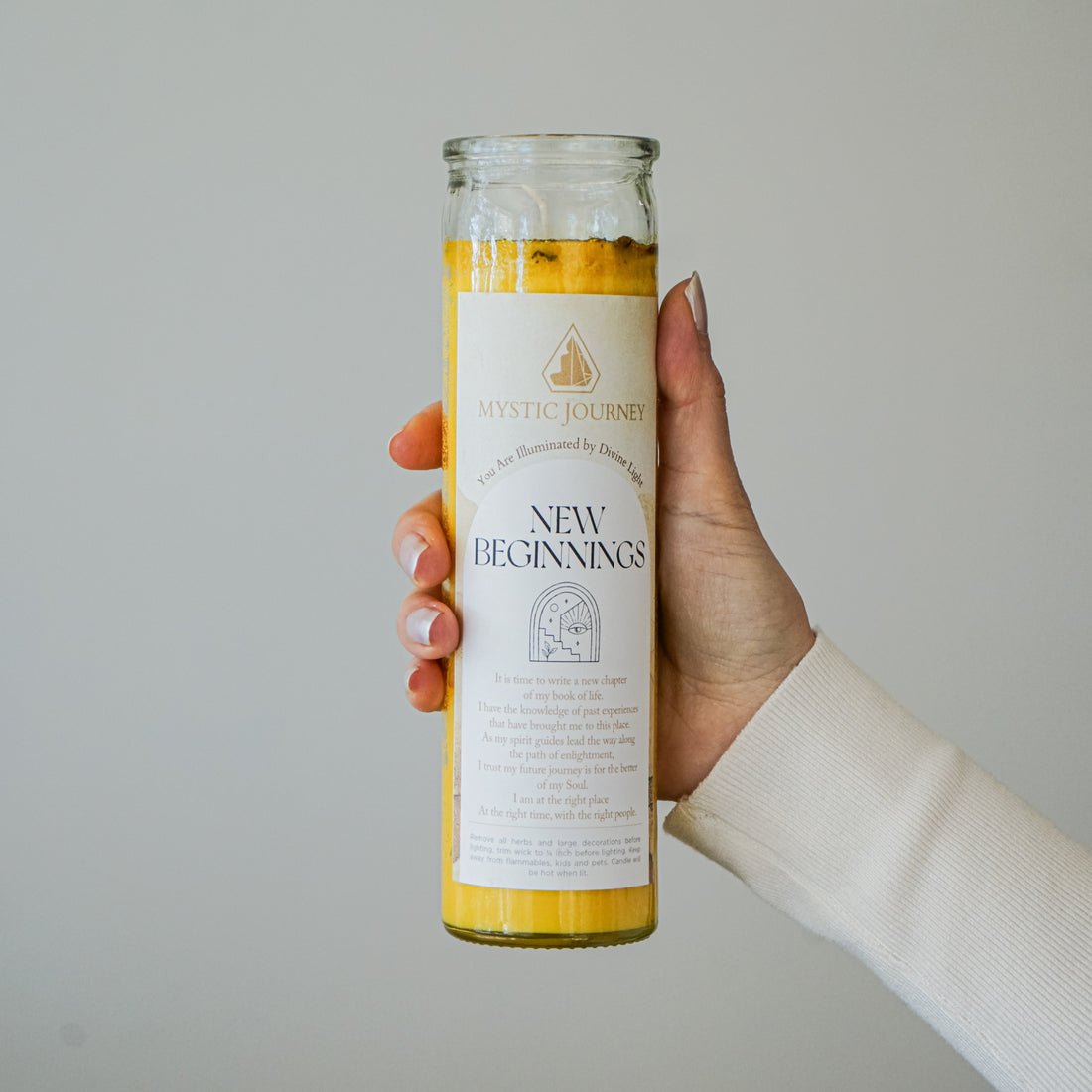 NEW BEGINNINGS CANDLE (8")