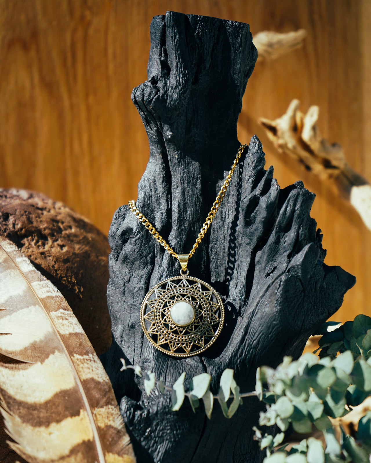 Divine Harmony Moonstone Pendant Necklace