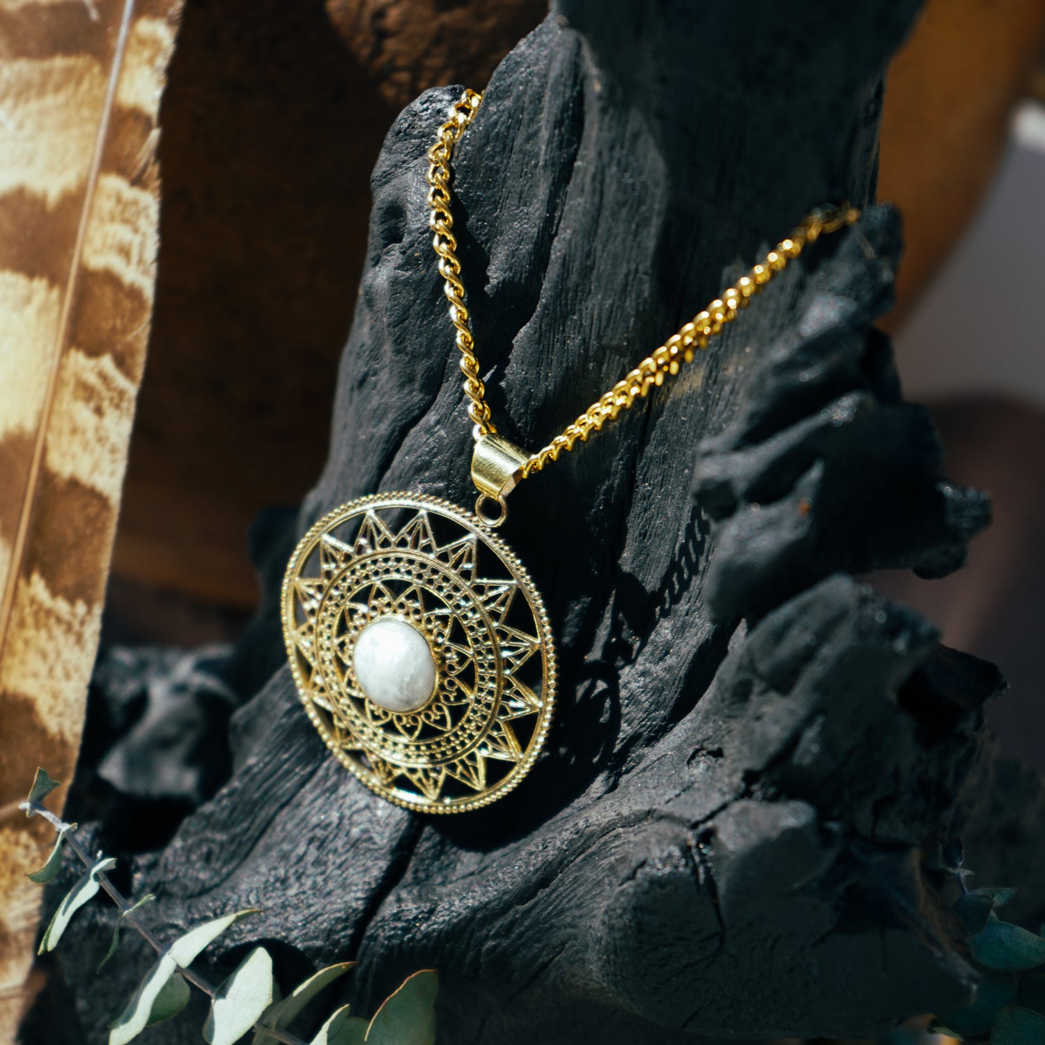 Divine Harmony Moonstone Pendant Necklace