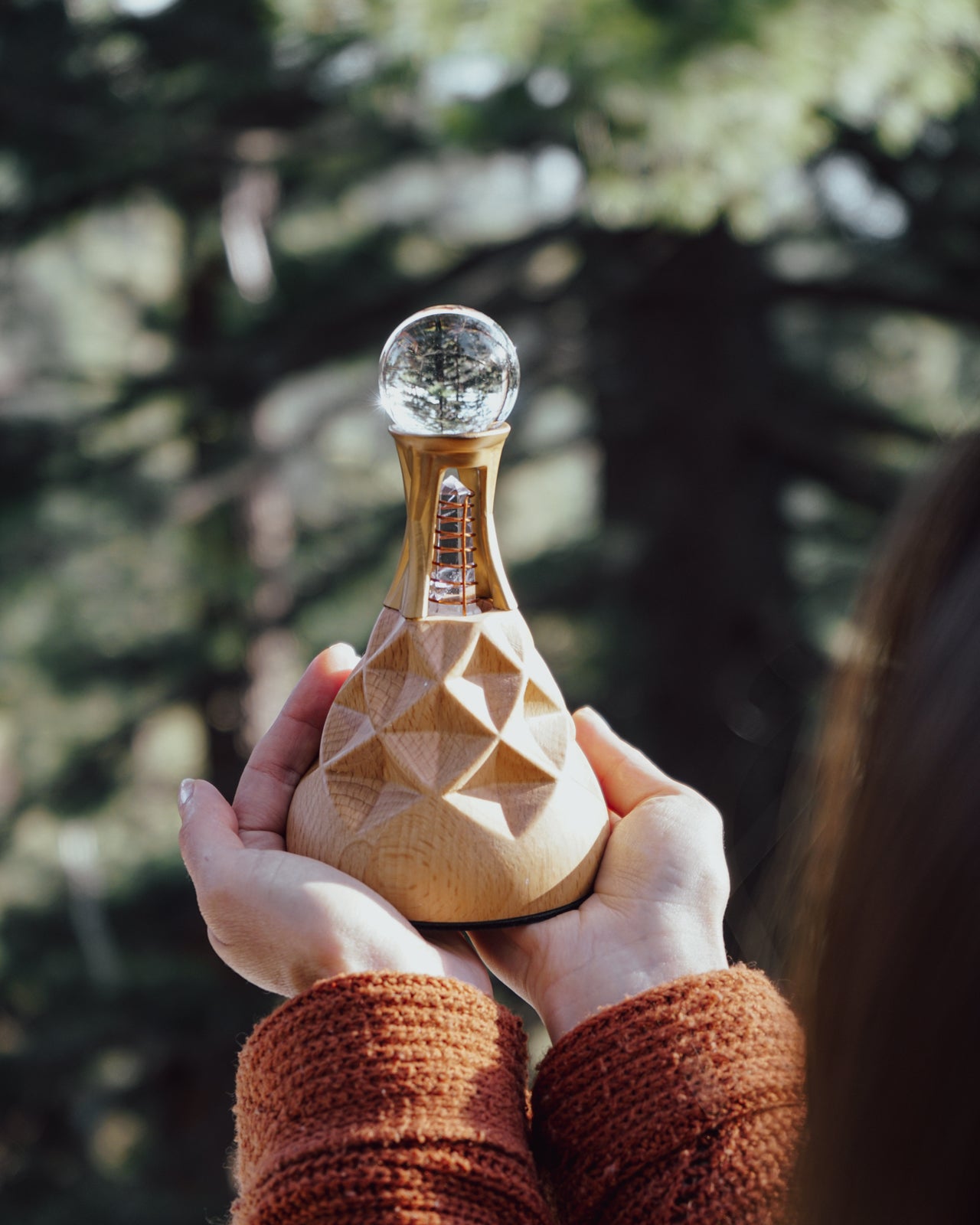 Living Crystal - Wood Base