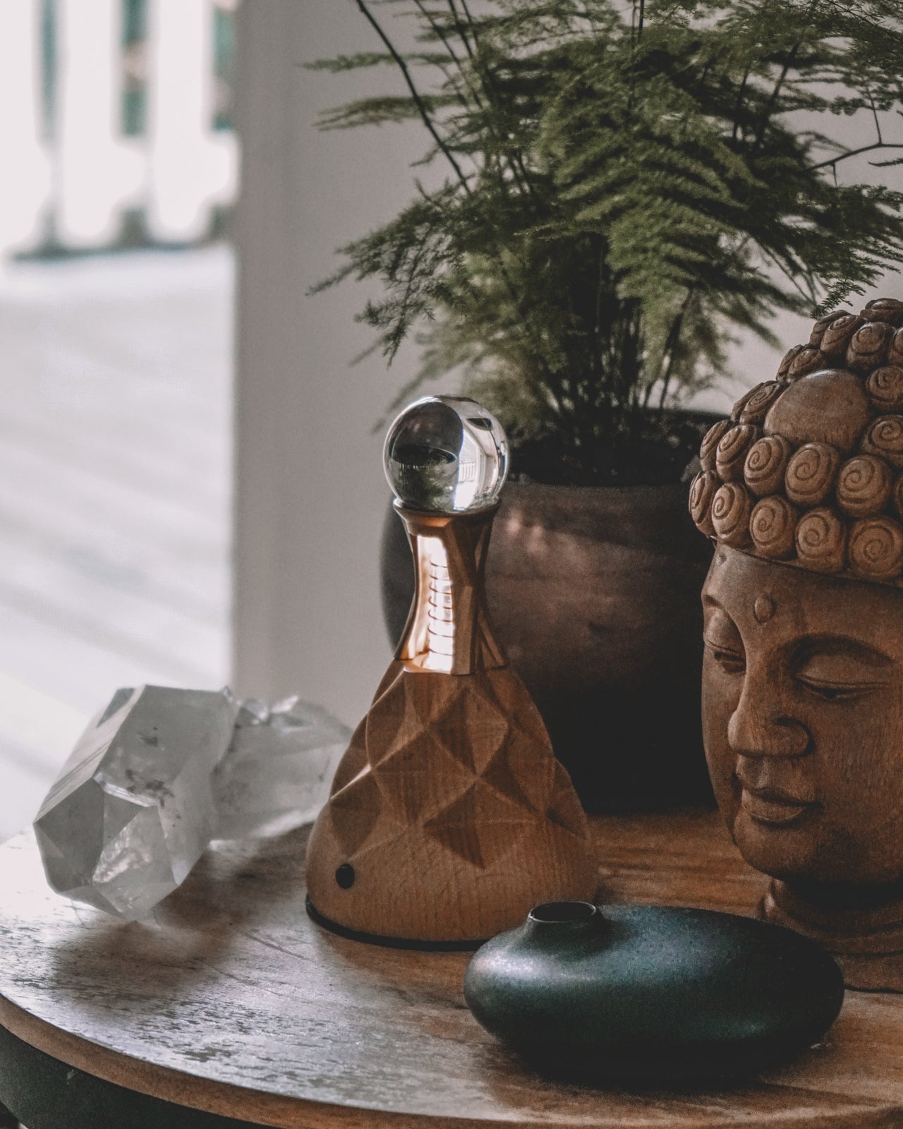Living Crystal - Wood Base