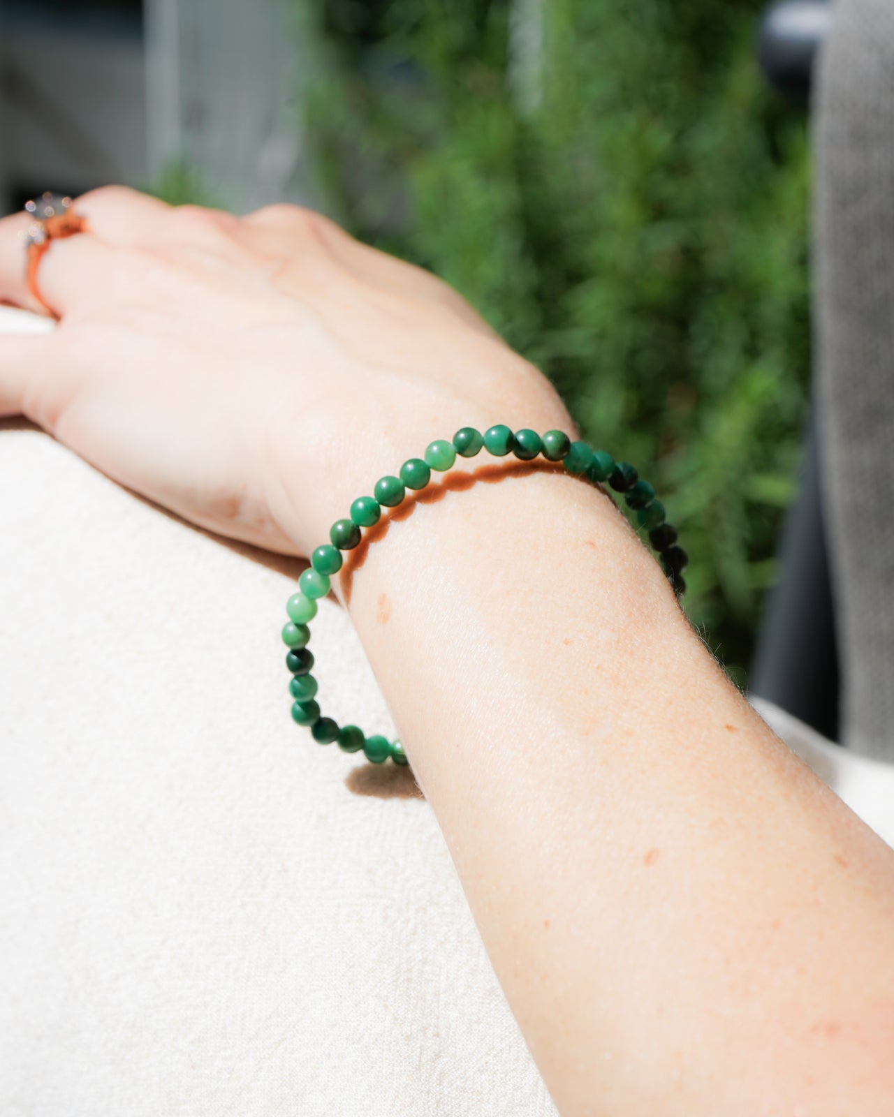 African Jade Bracelet (4mm)