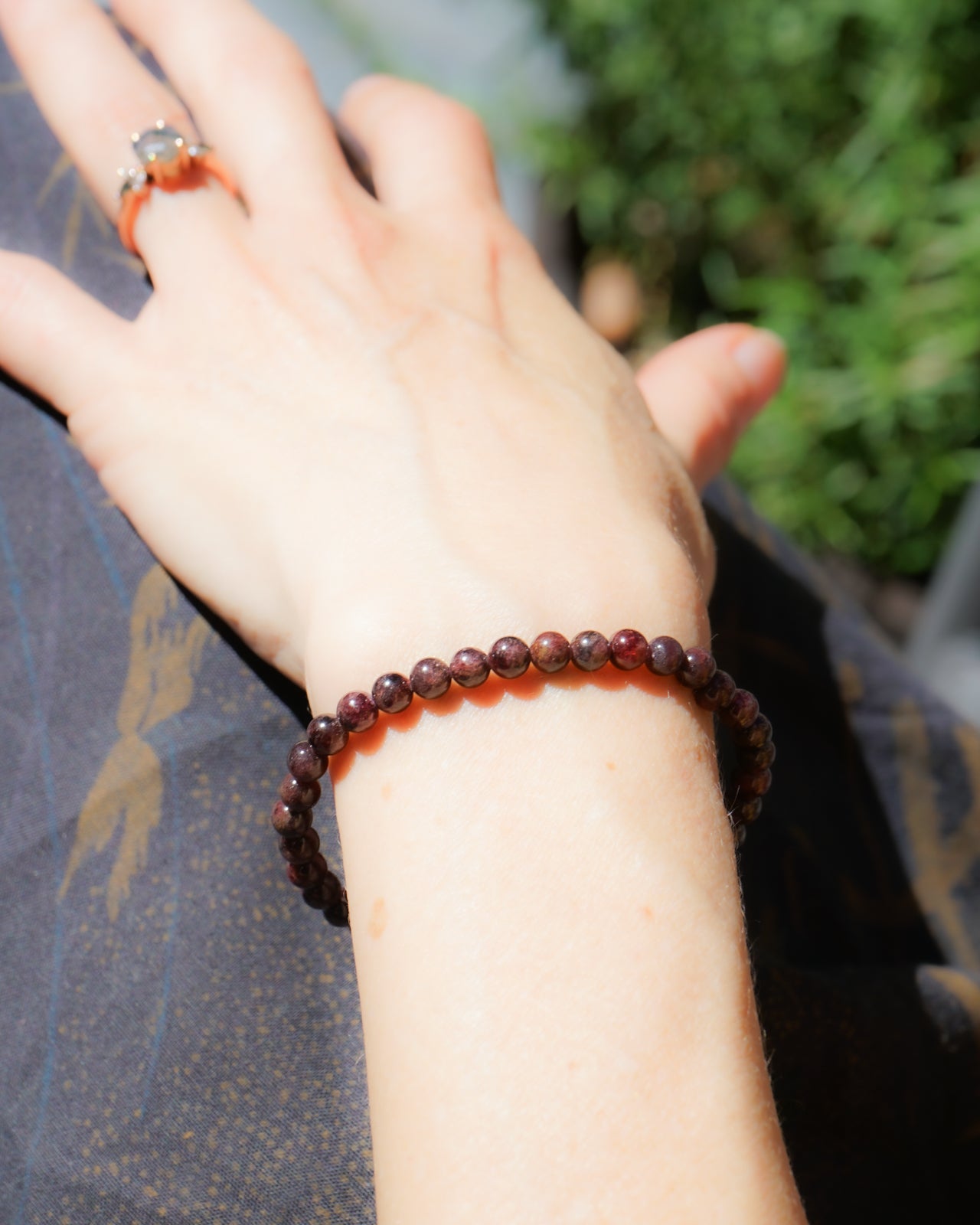 Garnet Bracelet (4mm)