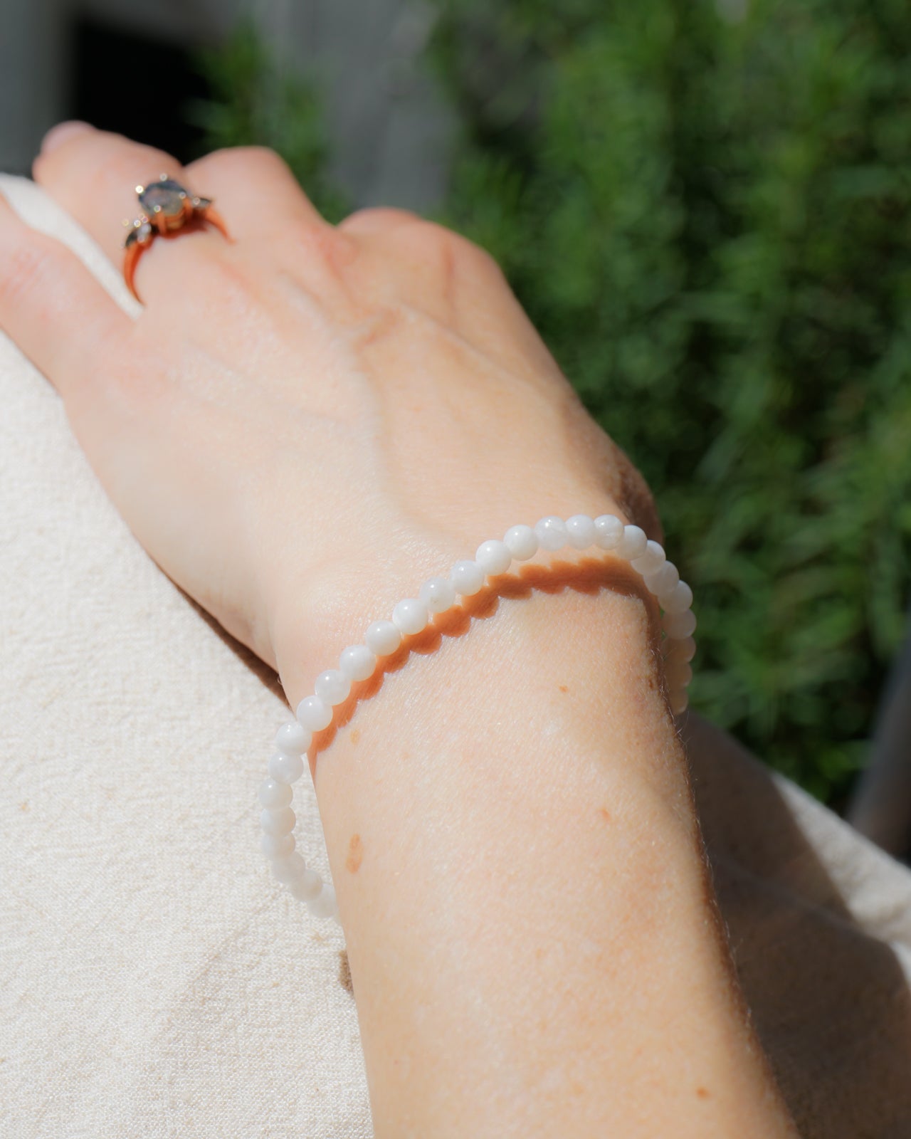 Rainbow Moonstone Bracelet (4mm)