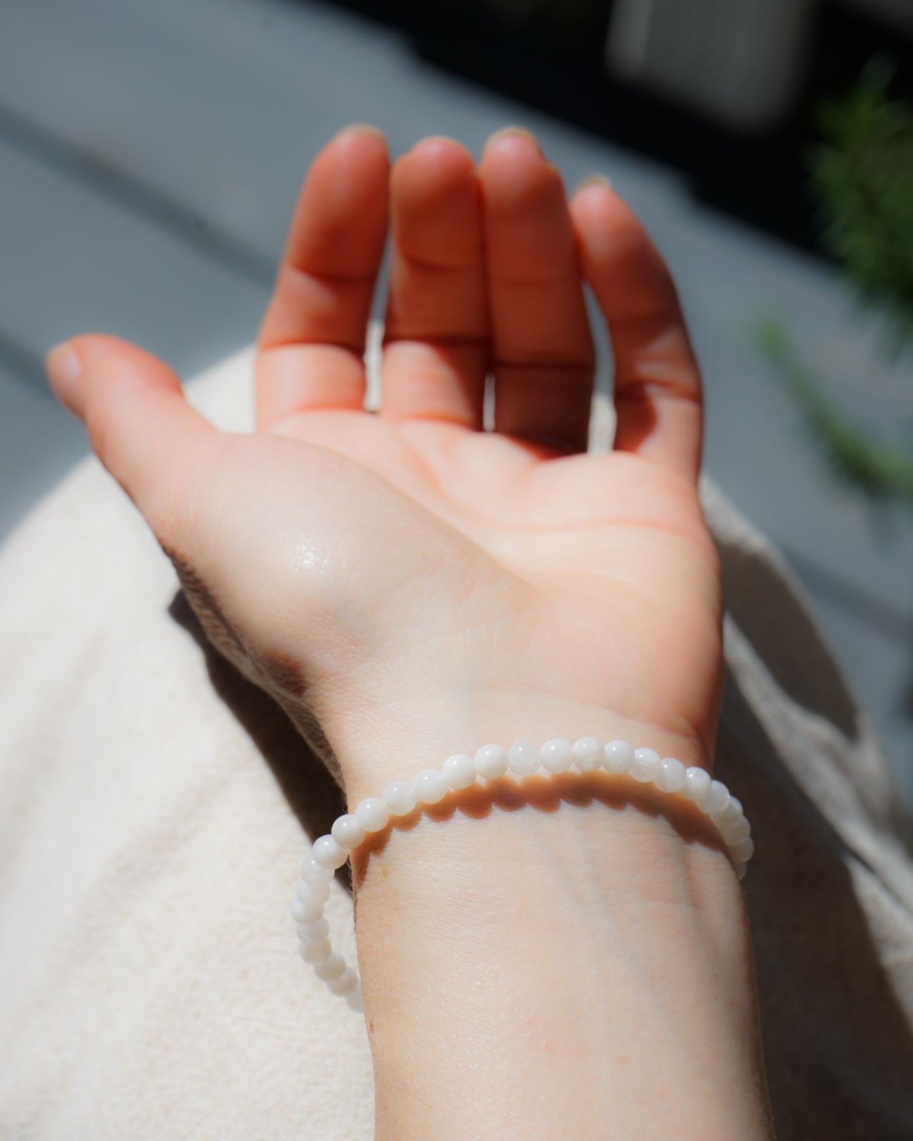 Rainbow Moonstone Bracelet (4mm)