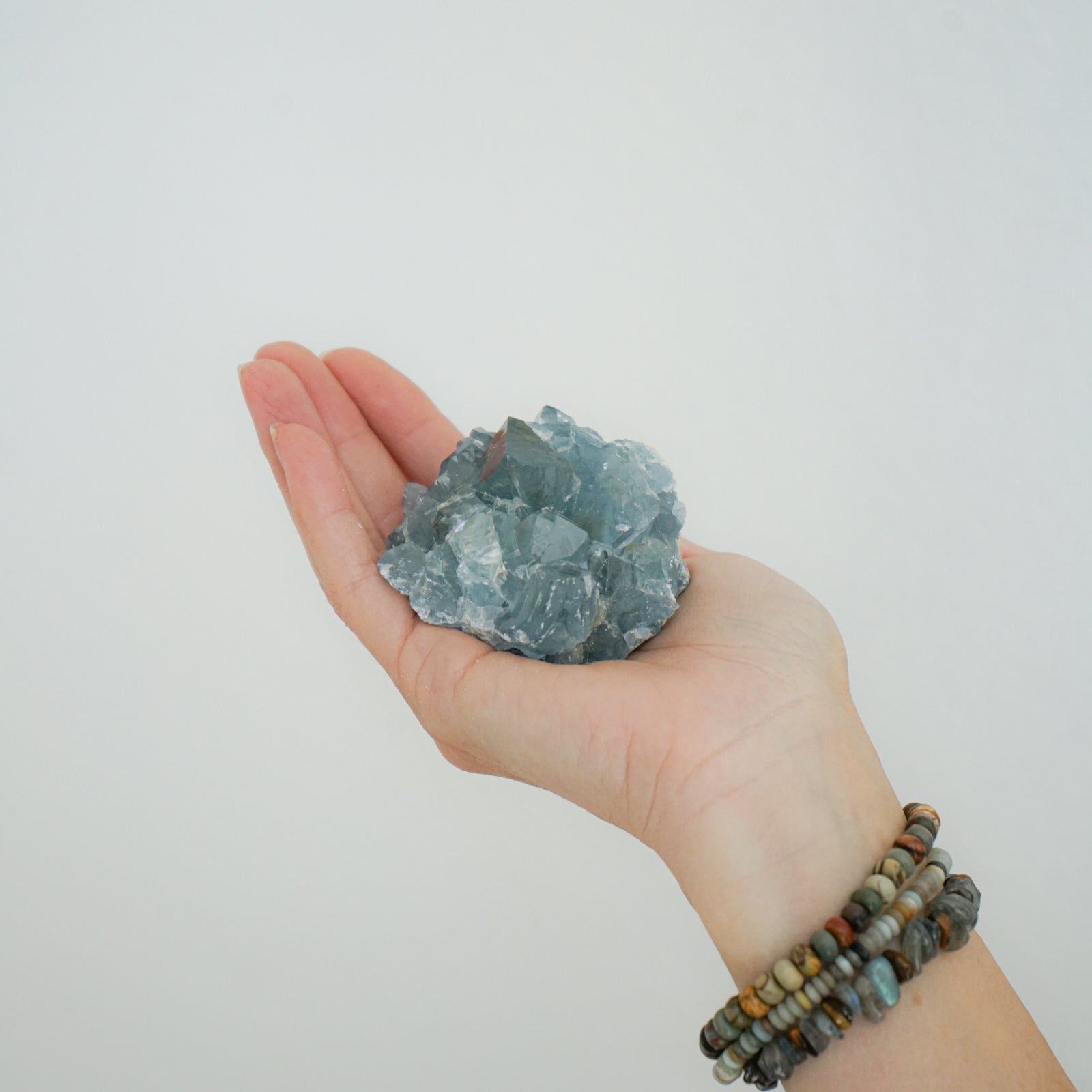 BLUE CELESTITE CLUSTER
