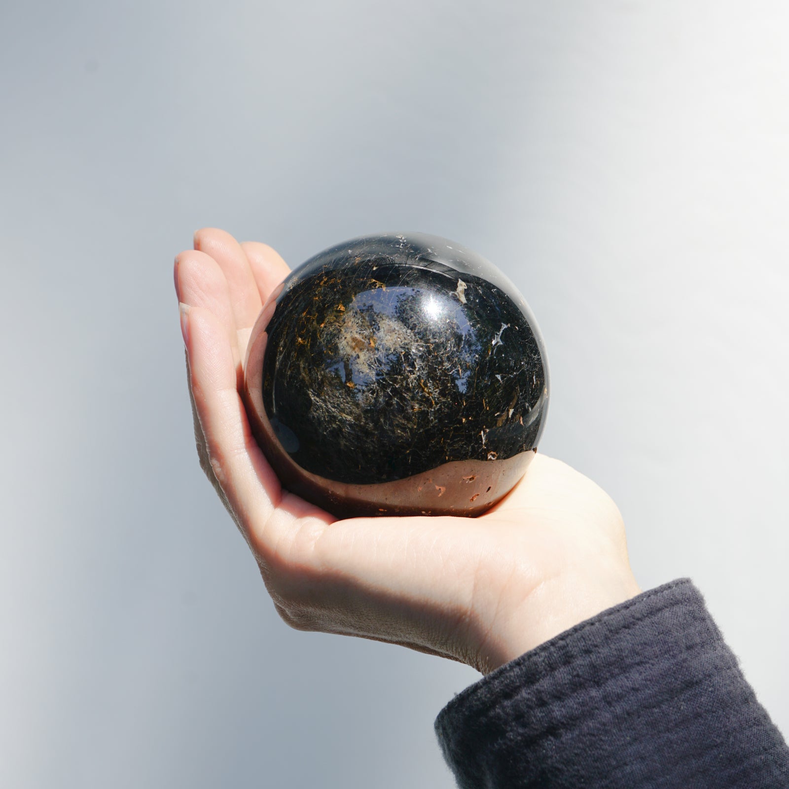 BLACK TOURMALINE SPHERE
