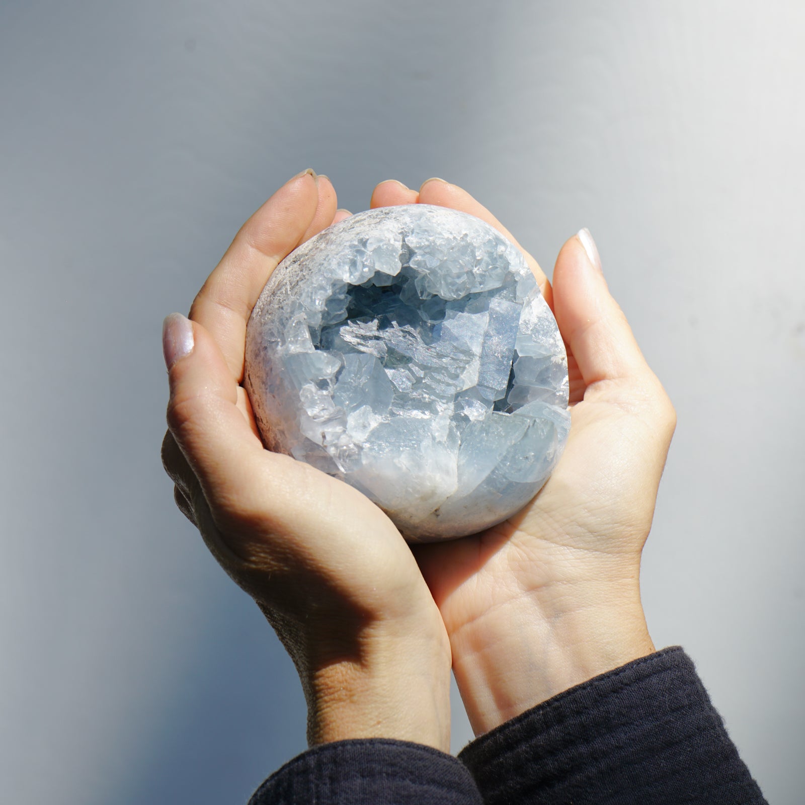 BLUE CELESTITE SPHERE