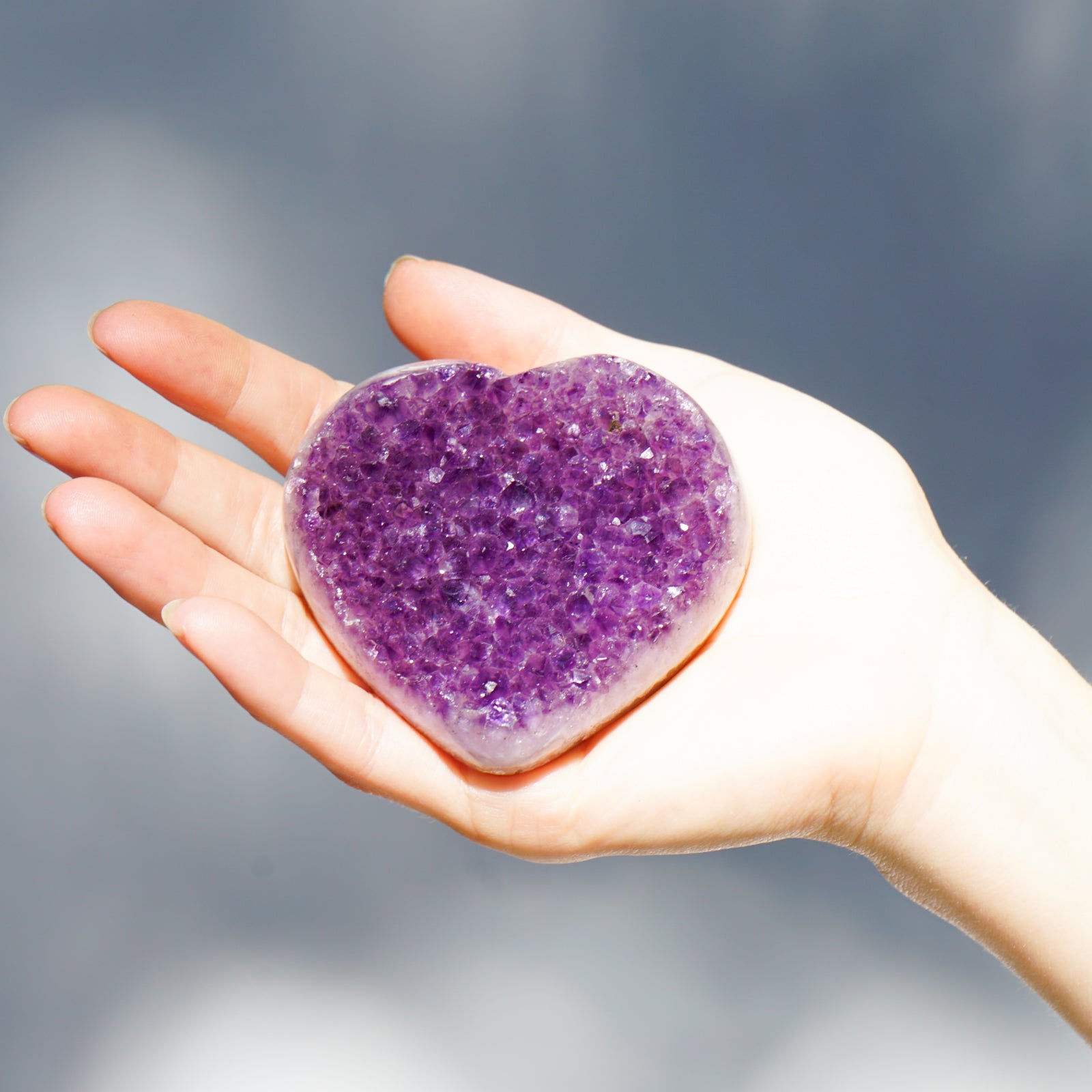 AMETHYST CLUSTER HEART