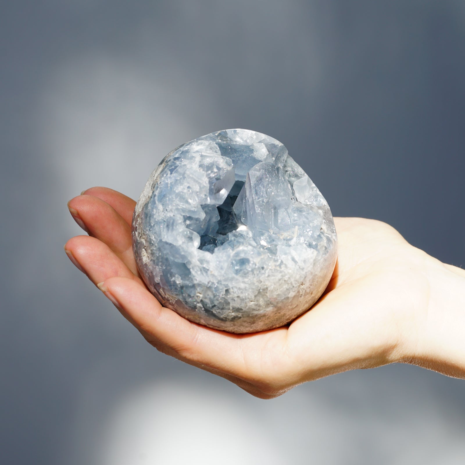 BLUE CELESTITE SPHERE