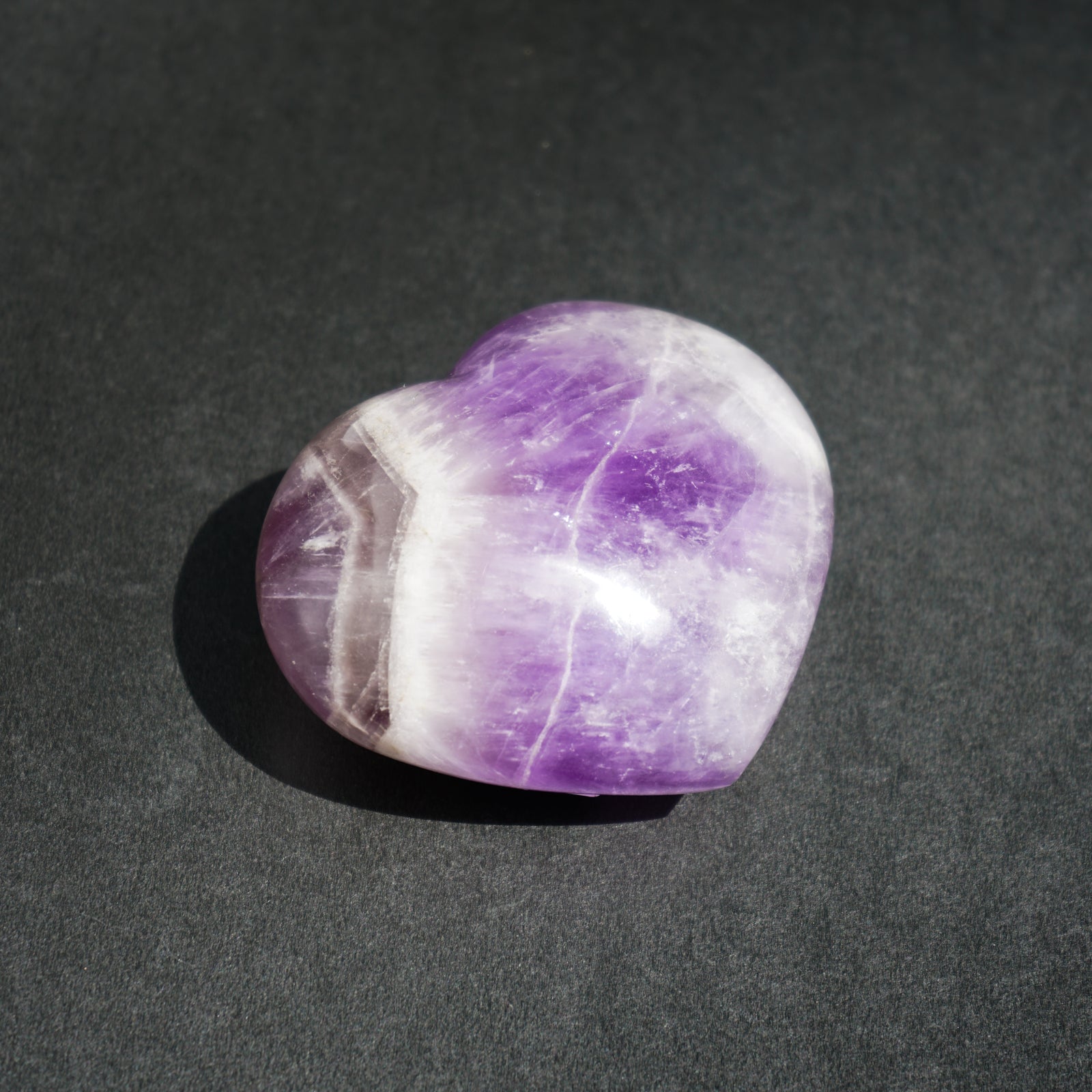 CHEVRON AMETHYST HEART