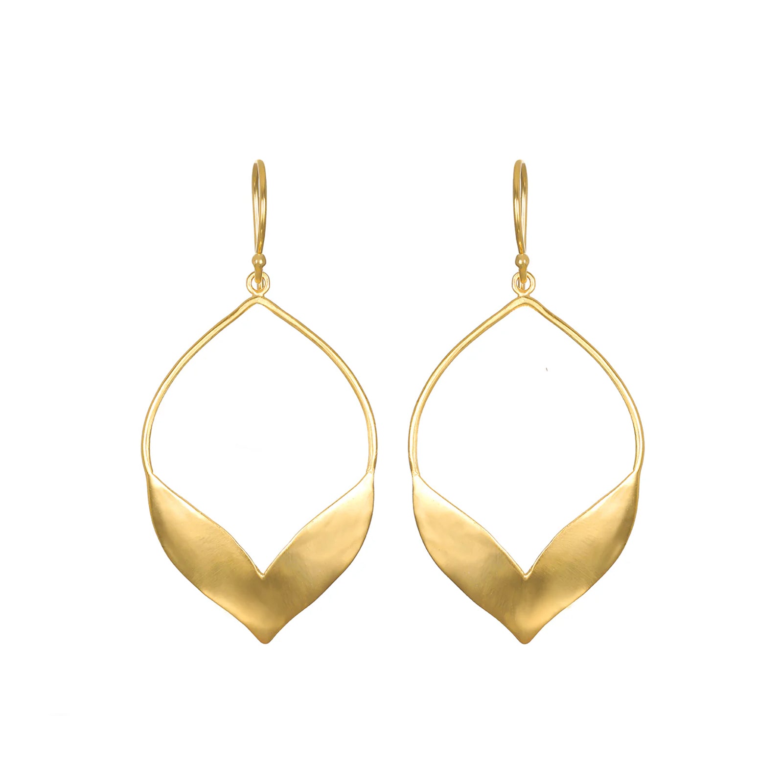 Fluttering Petals Gold Earrings