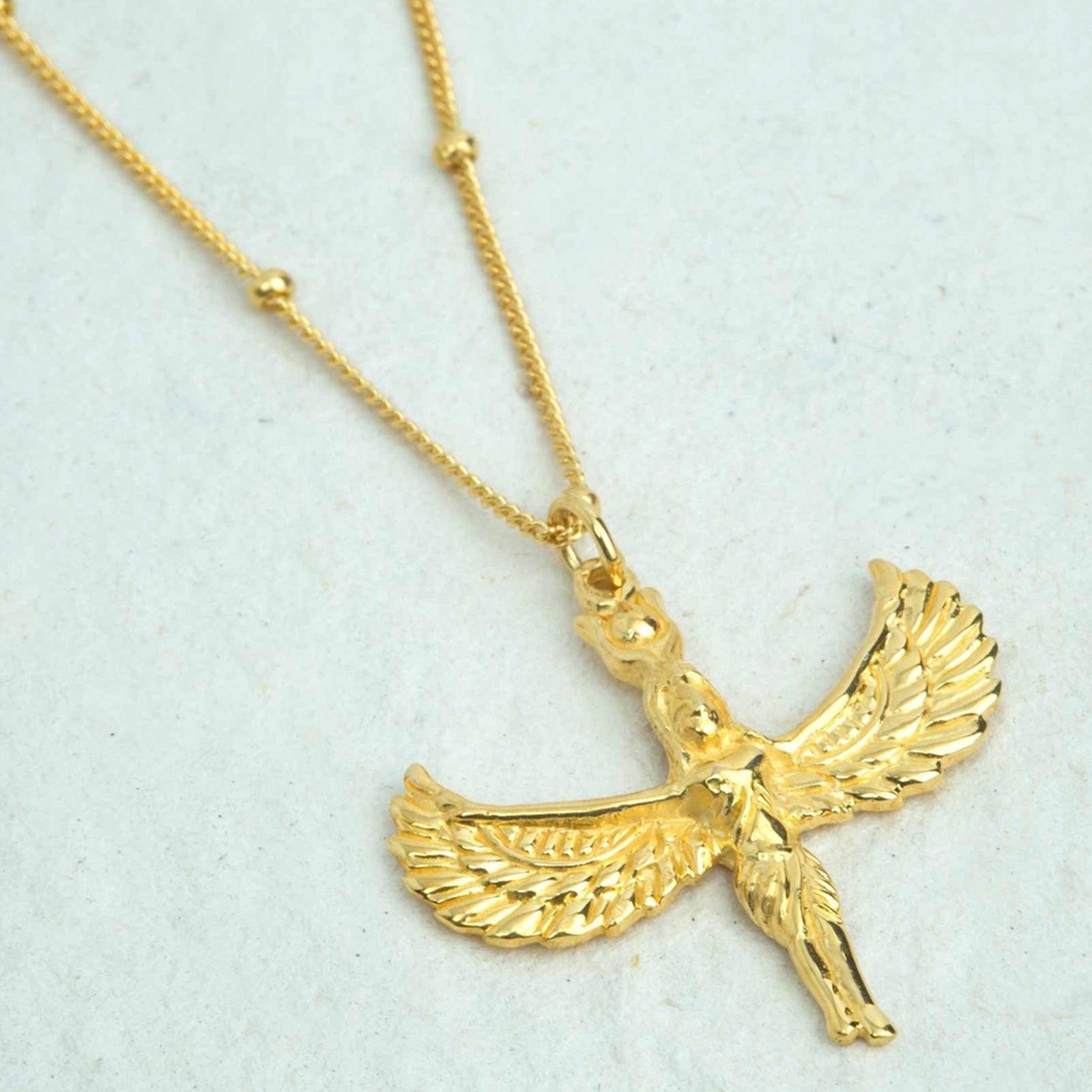 ISIS WINGS NECKLACE WITH CITRINE