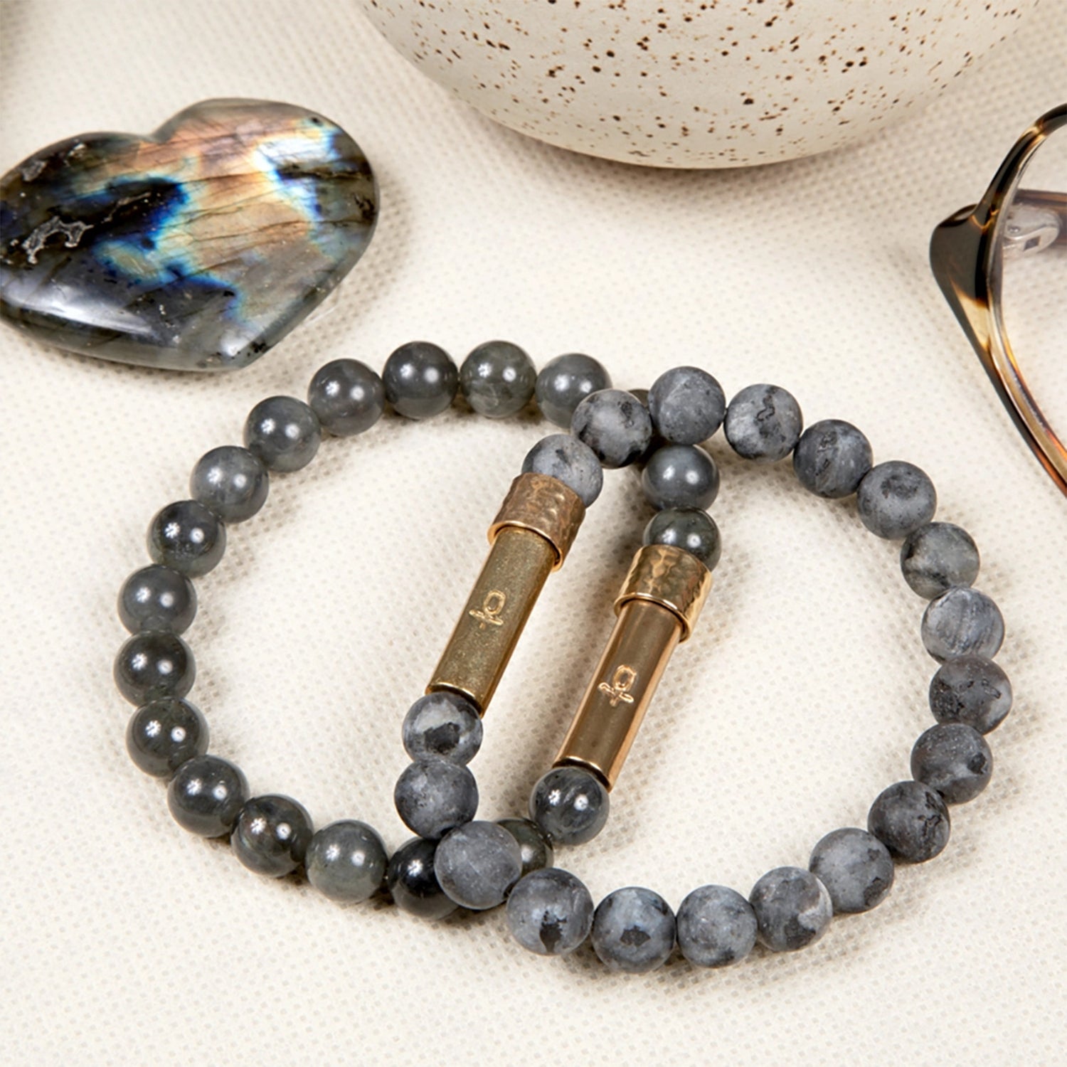 POLISHED LABRADORITE INTENTION BRACELET