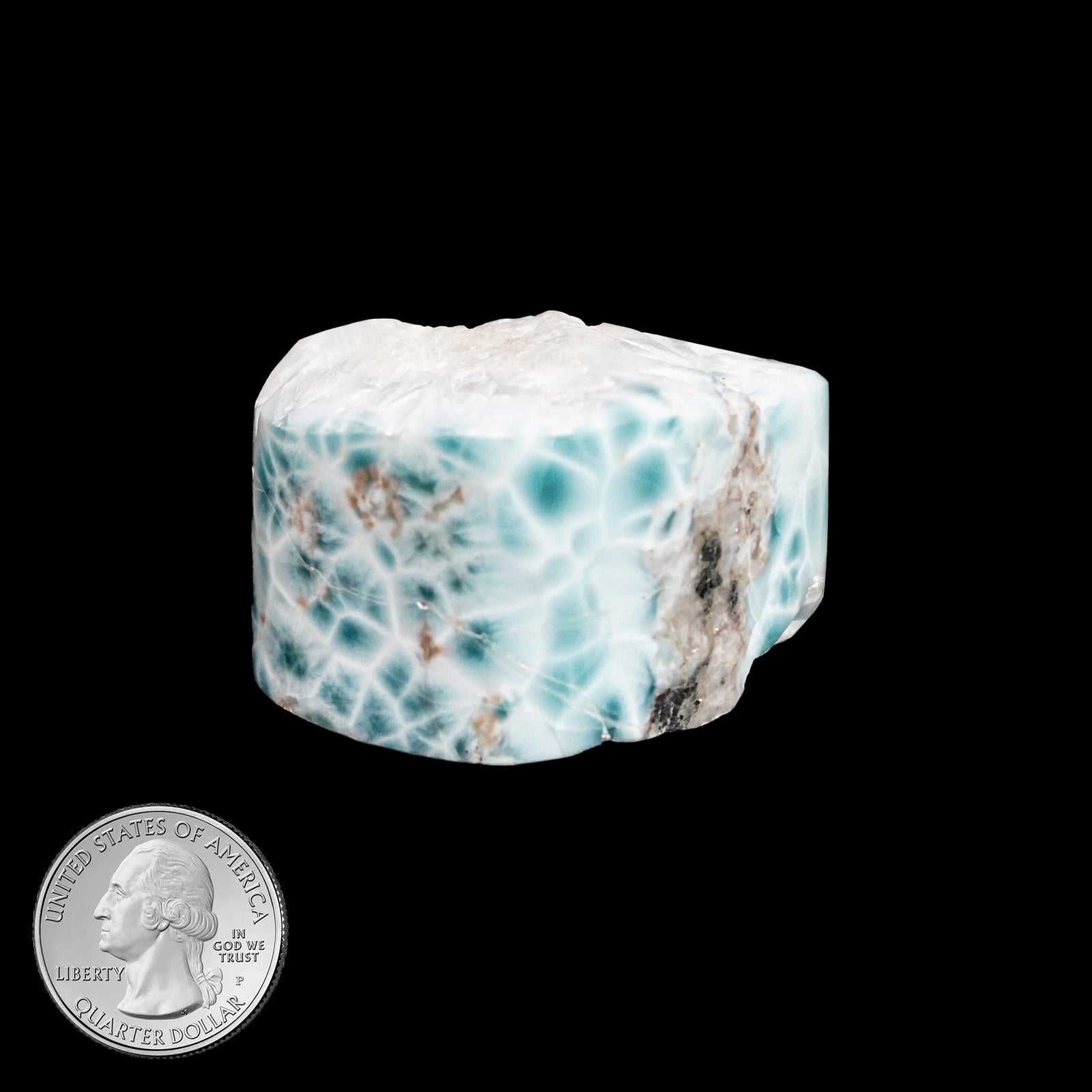 LARIMAR HALF POLISHED PIECE