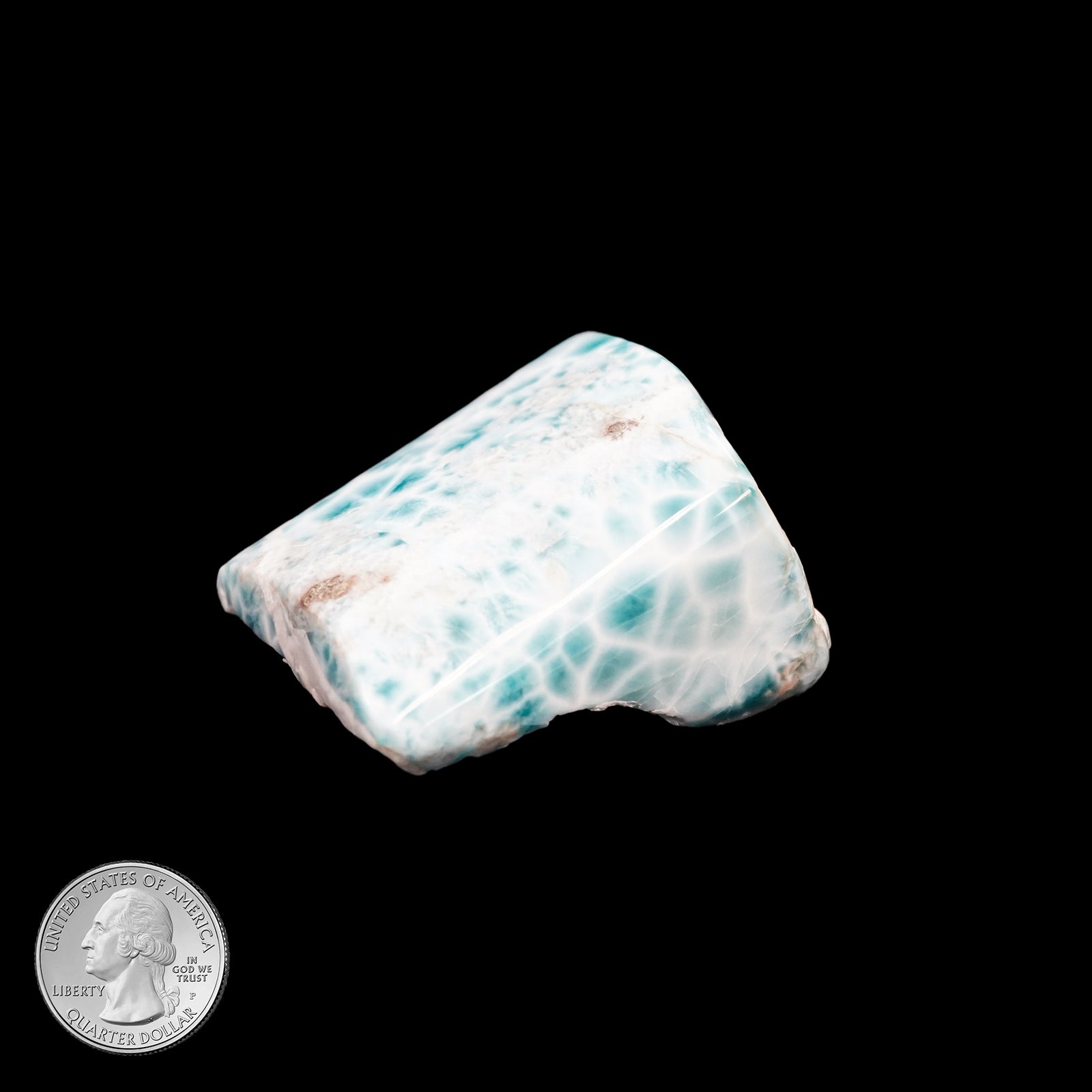 LARIMAR HALF POLISHED PIECE