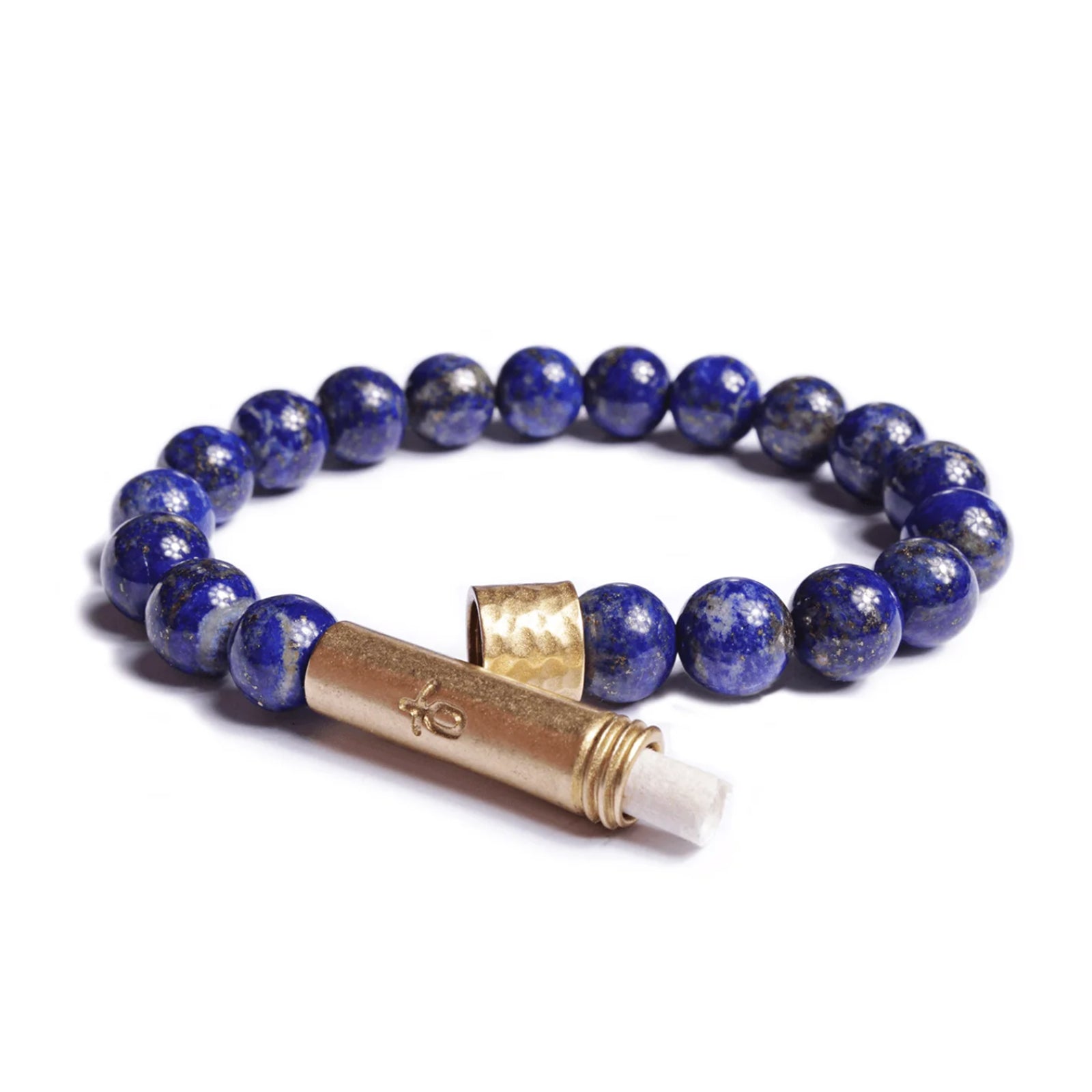 POLISHED LAPIS LAZULI INTENTION BRACELET - LARGE