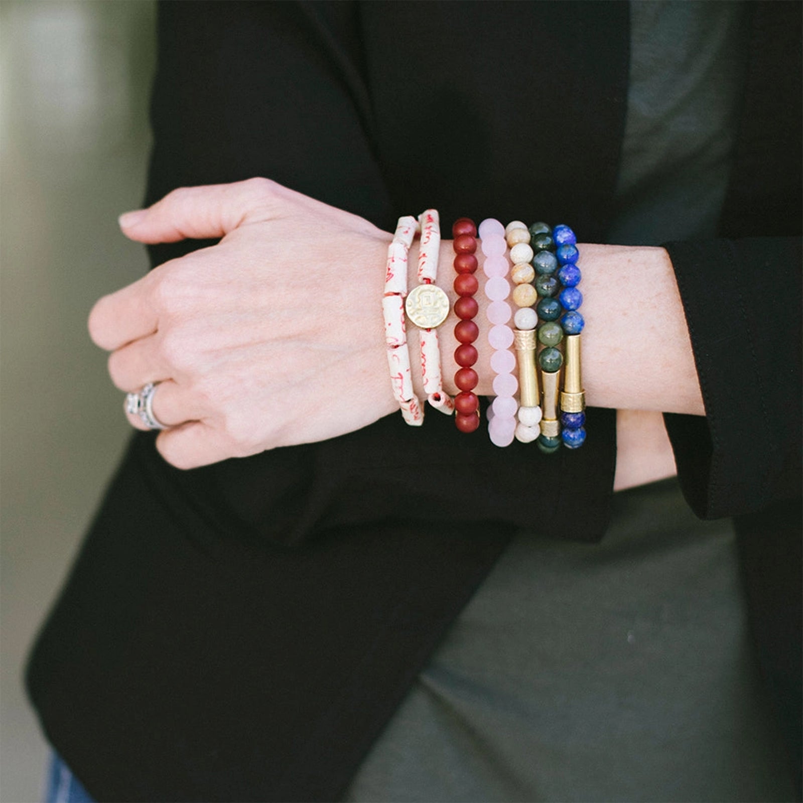MATTE ROSE QUARTZ INTENTION BRACELET