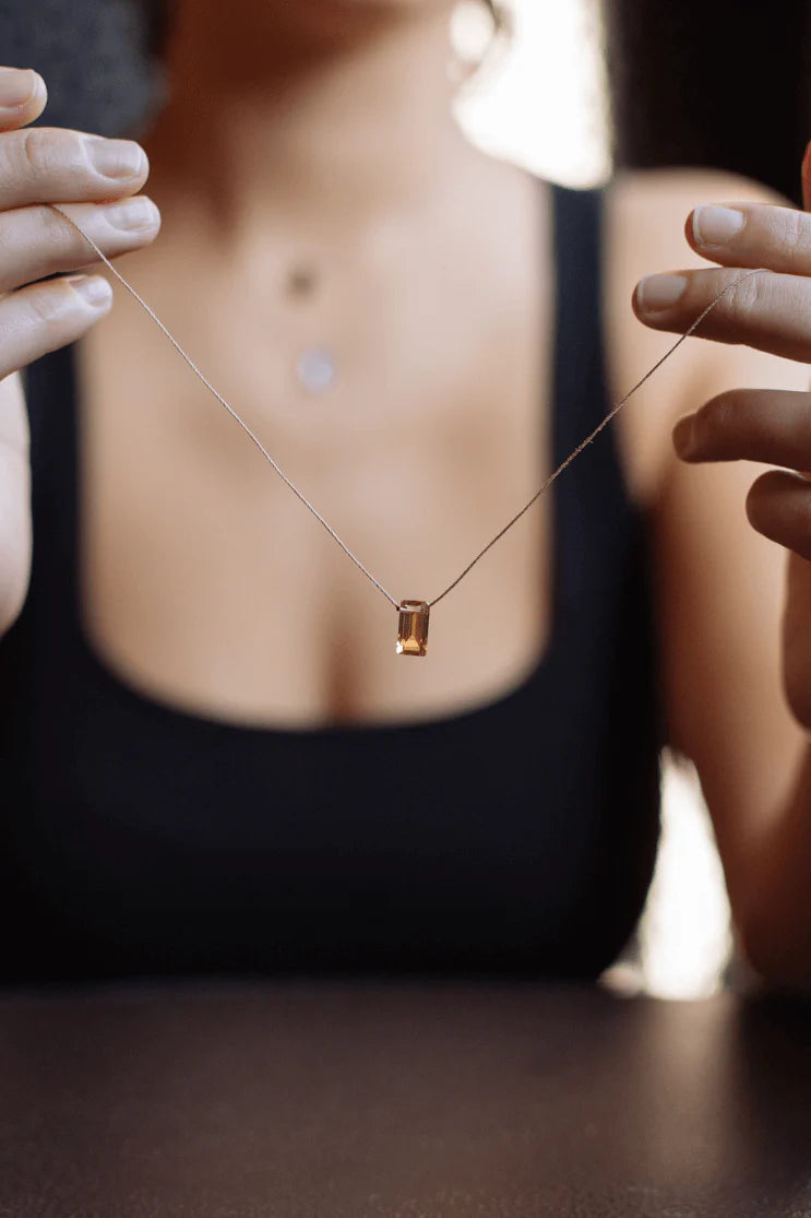 Citrine Refined Necklace for Manifestation