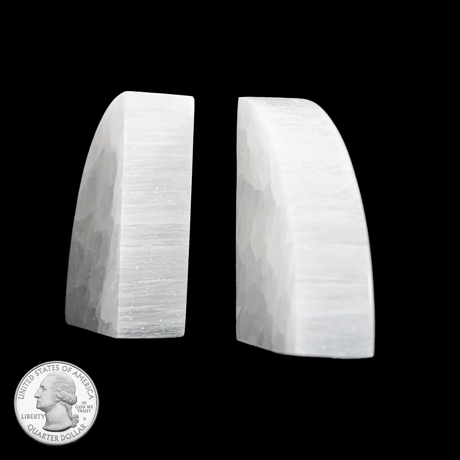 SELENITE BOOK ENDS
