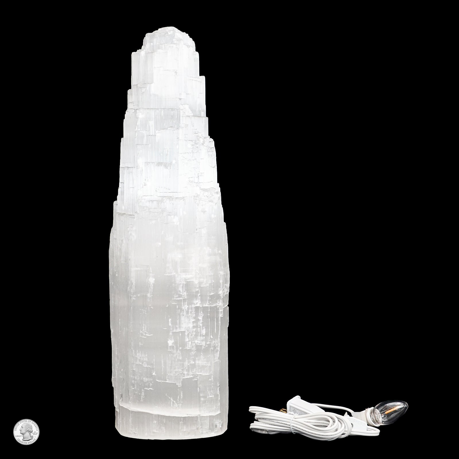 SELENITE TOWER LAMP 40cm