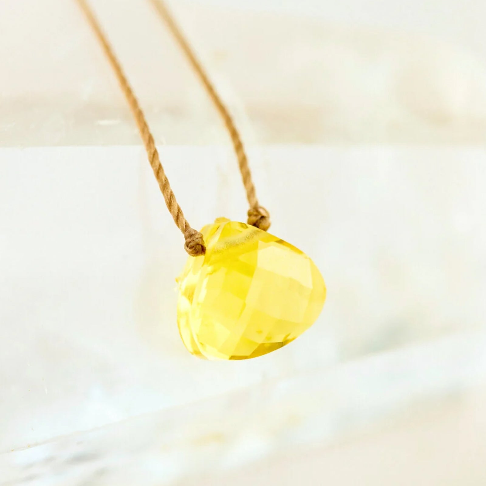 Joy Yellow Quartz Necklace