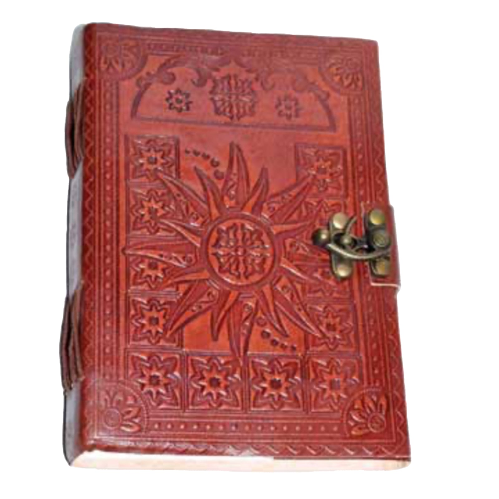 SUN LEATHER JOURNAL W/ LATCH