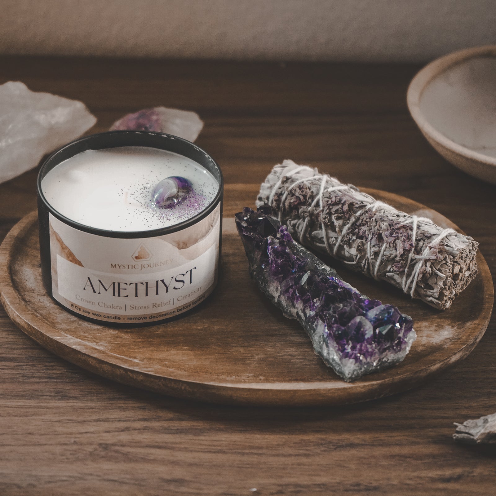 AMETHYST CANDLE 8oz