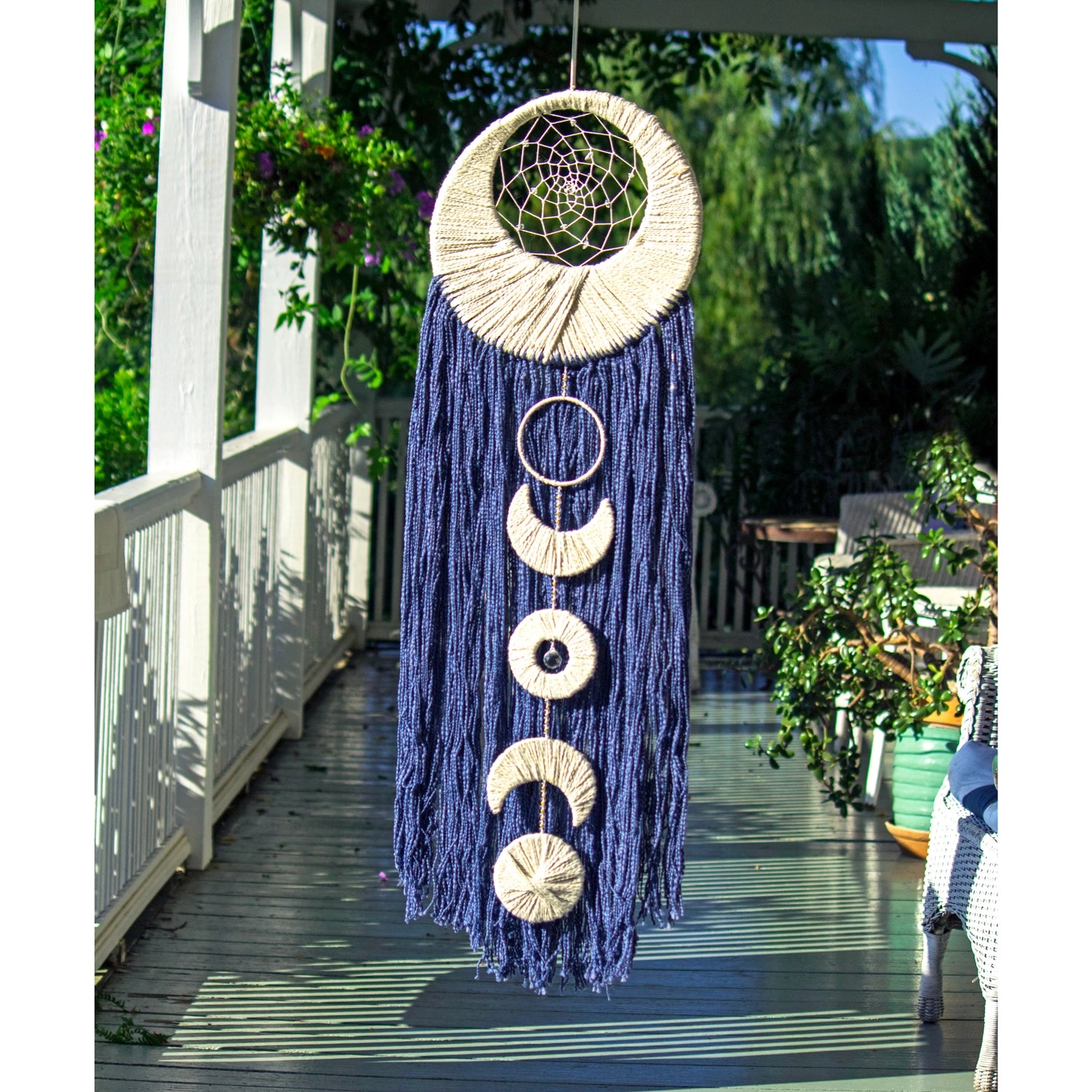 Lunar Cycle Blue Dreamcatcher
