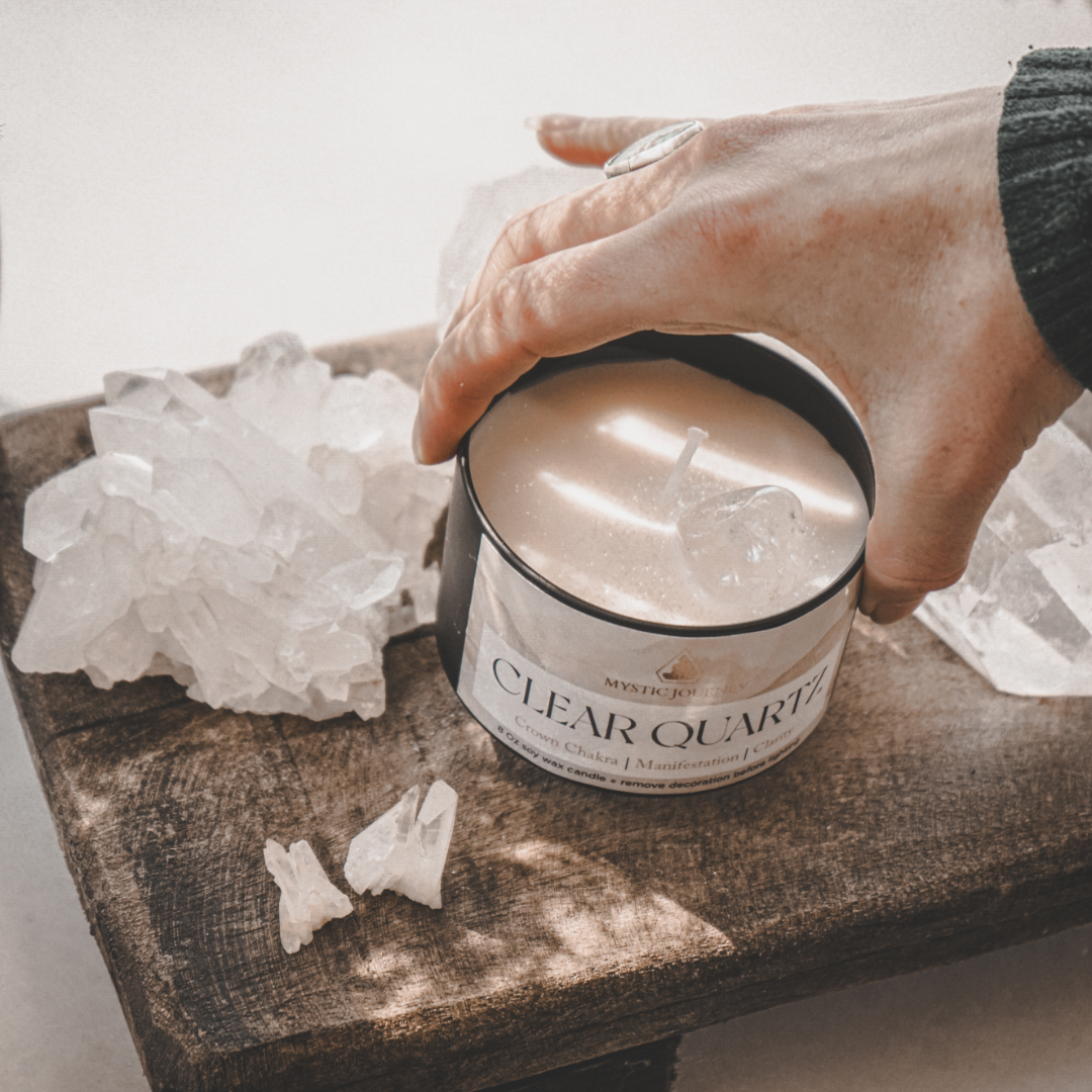 CLEAR QUARTZ CANDLE 4OZ