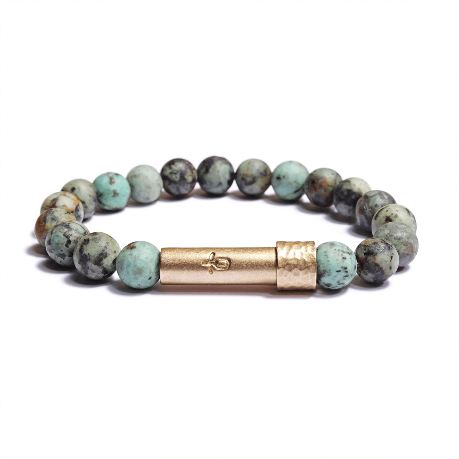 MATTE AFRICAN TURQUOISE INTENTION BRACELET - LONG