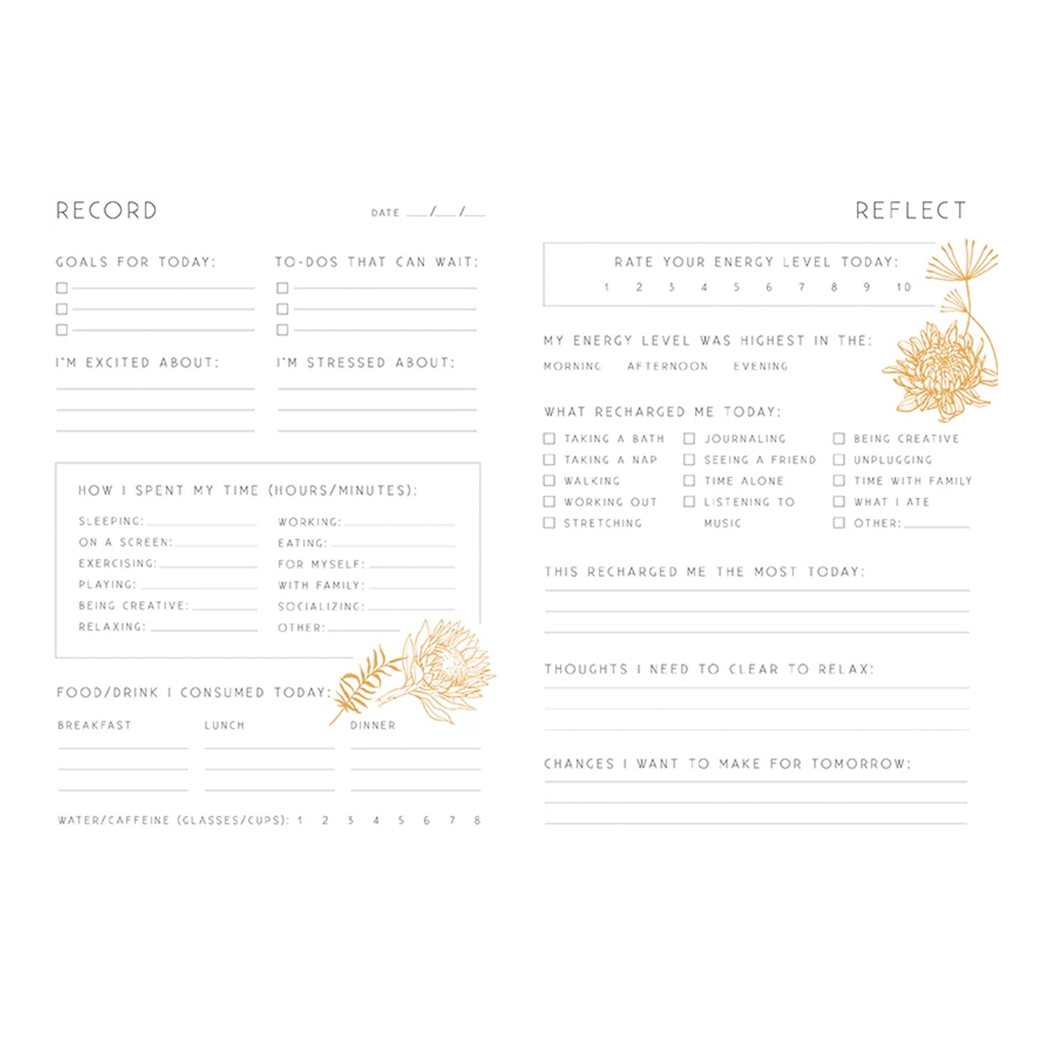 RECHARGE: A DAY AND NIGHT REFLECTION JOURNAL