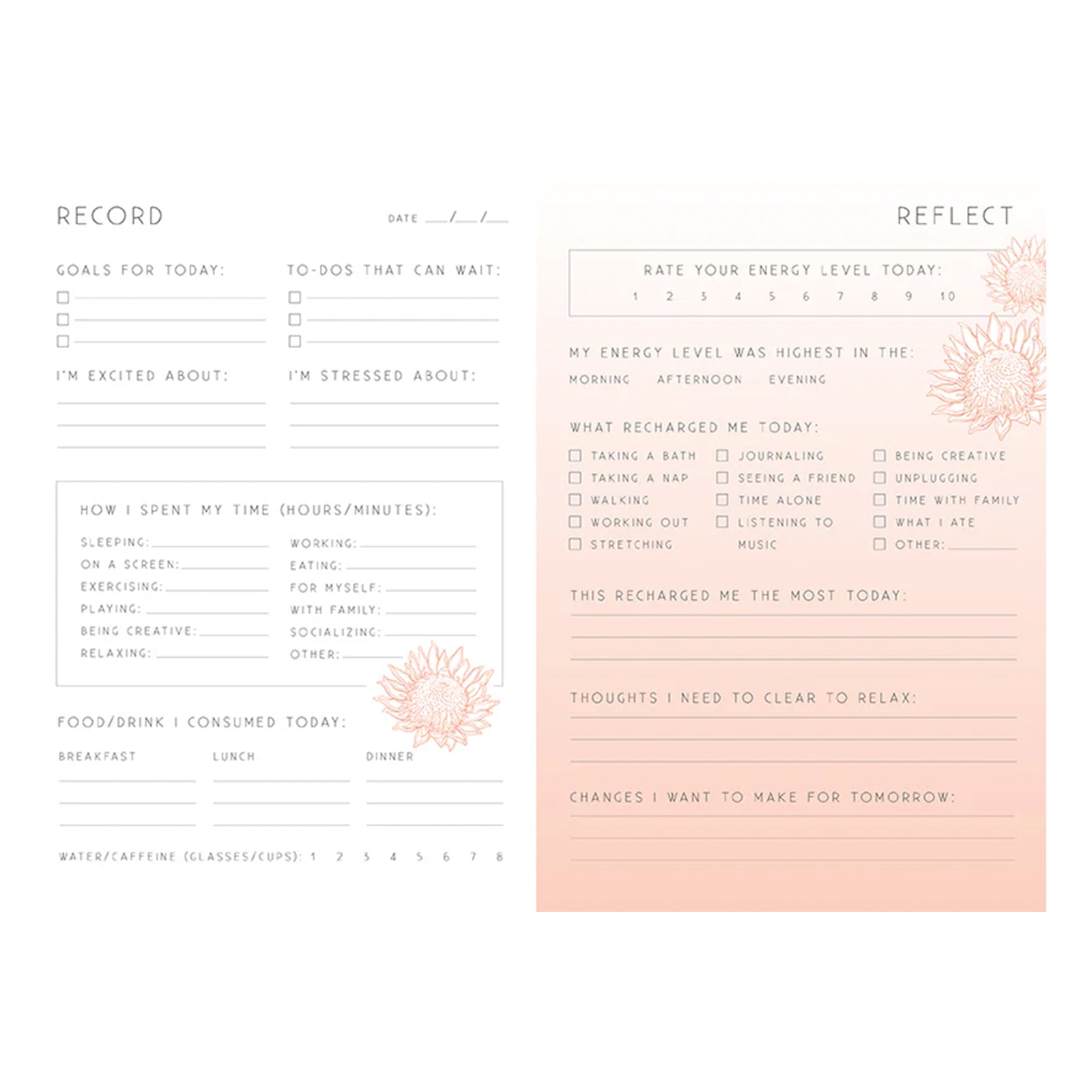 RECHARGE: A DAY AND NIGHT REFLECTION JOURNAL