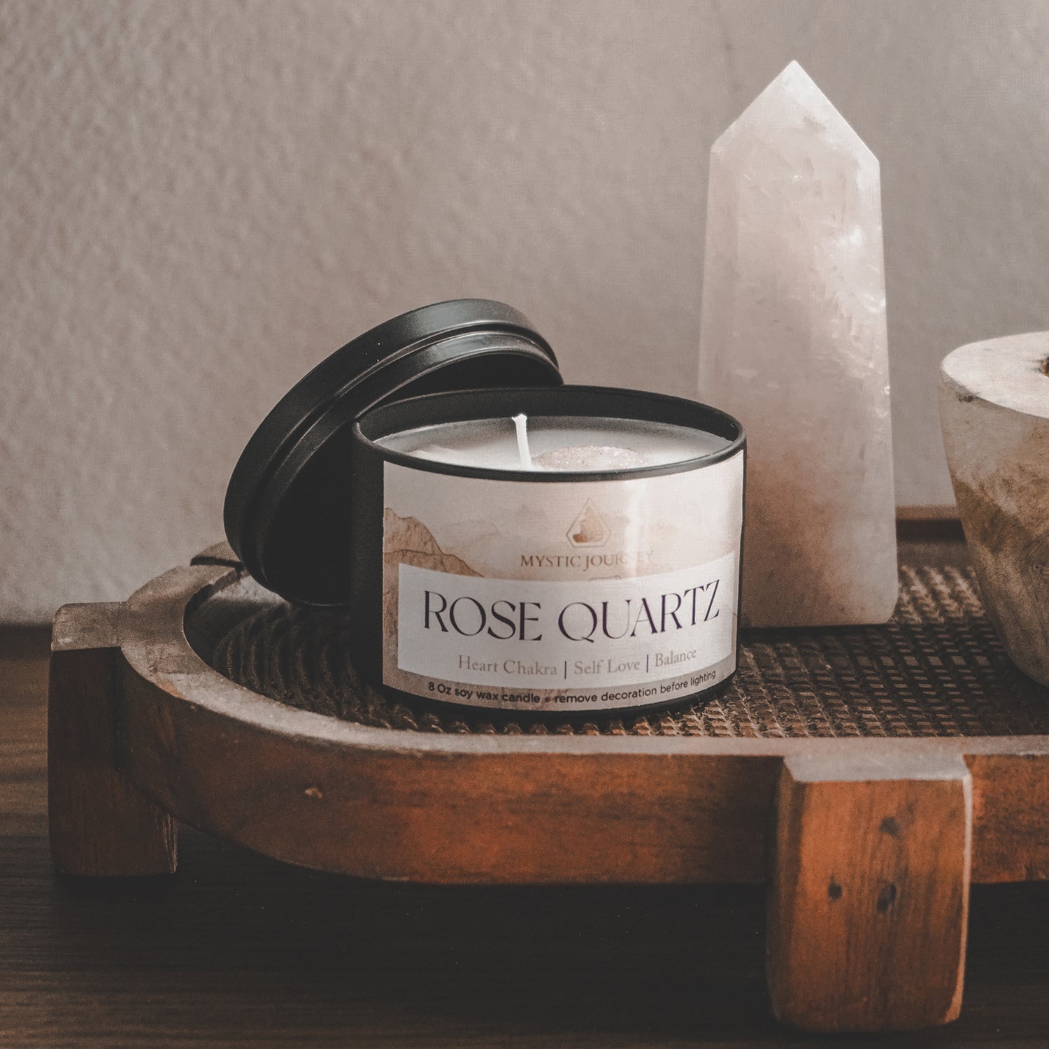 ROSE QUARTZ CANDLE 8oz